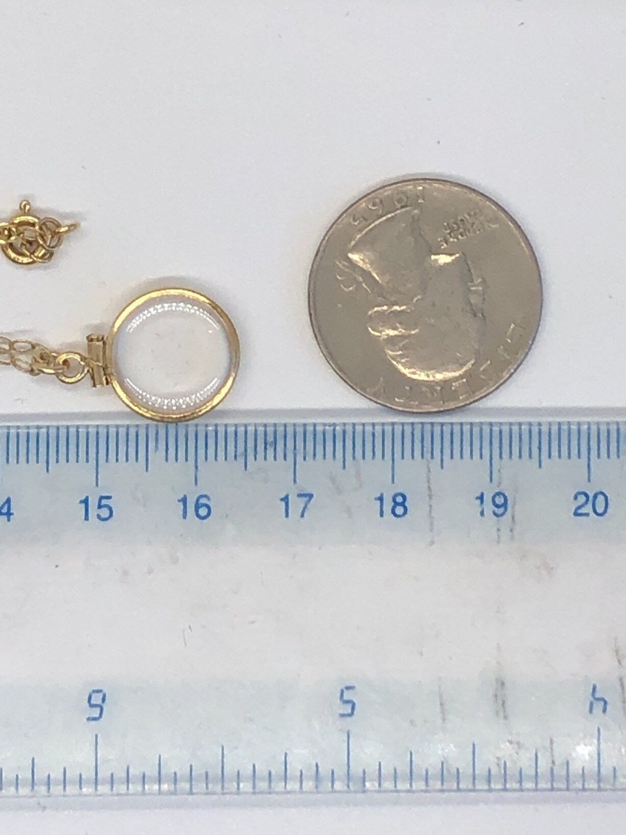 14k solid gold empty 12.5 mm Handmade shaker locket, FREE SCREWDRIVER INCLUDED , waiting for your small treasures