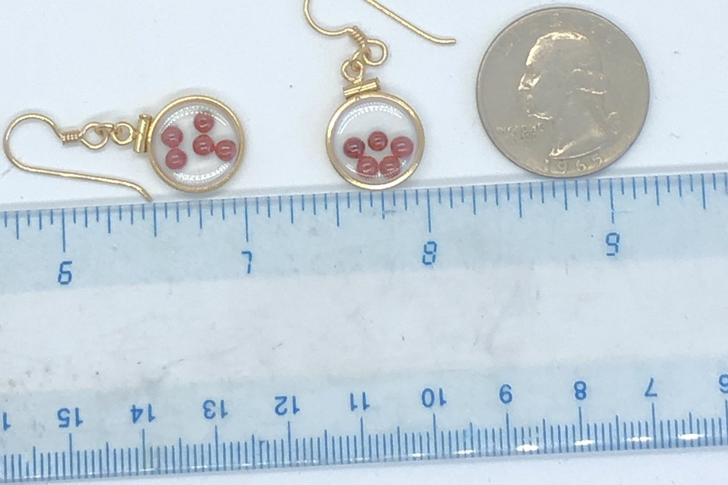 Handmade Red Garnet Shaker Locket Earrings 14k gold filled w/ 2.2 CTW natural gems, January birthstone, Customize a pair for Mom? ask me :)