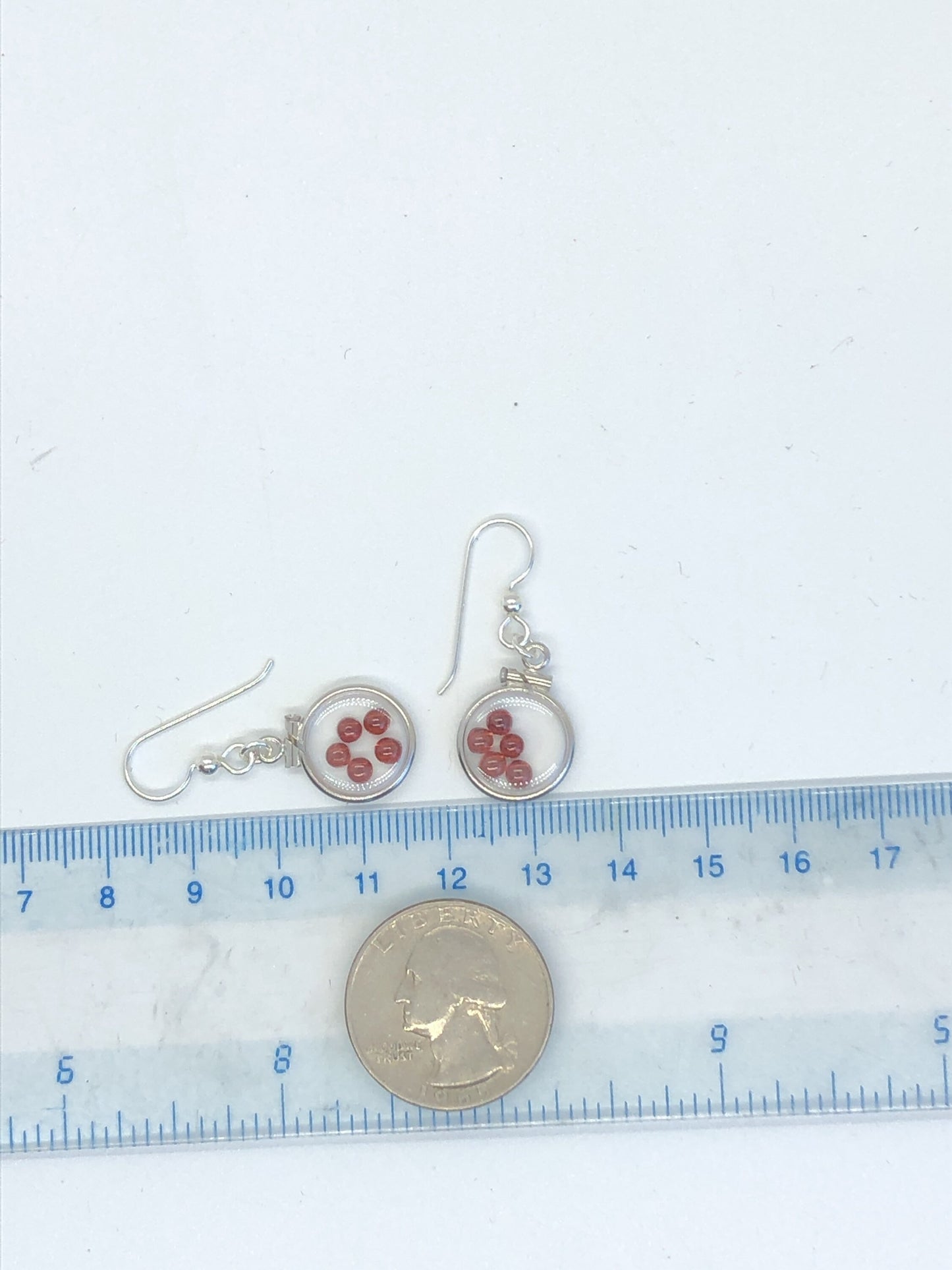 Handmade Red Garnet Sterling Silver shaker locket earrings, 2.2 CTW of beautiful genuine gems, January birthstone Make some for Mom? Ask me