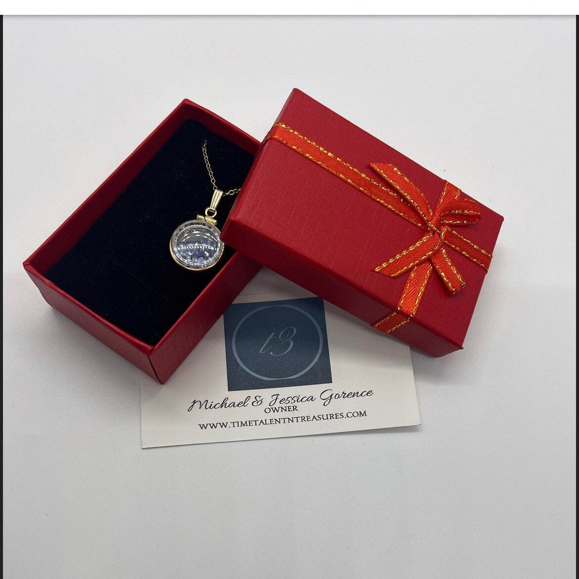 14k solid gold Tanzanite 16.5mm Handmade shaker Locket 1.75 CTW
