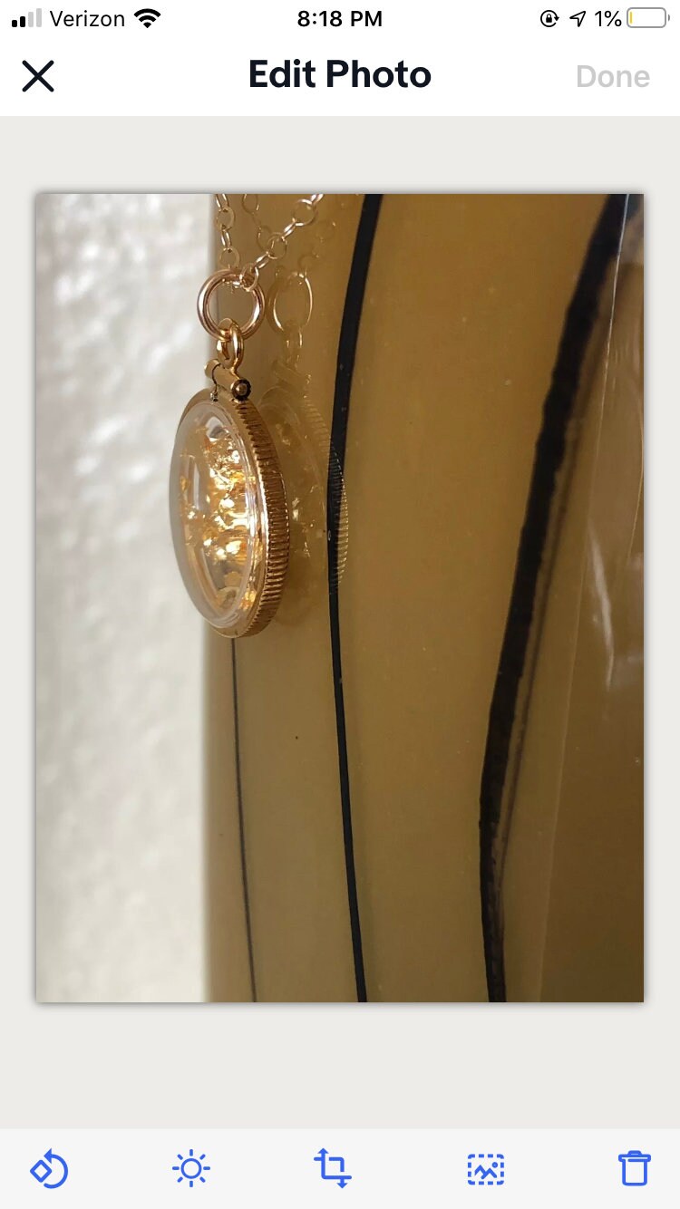 Vintage 12k gold filled locket with 23k gold inside hand made necklace