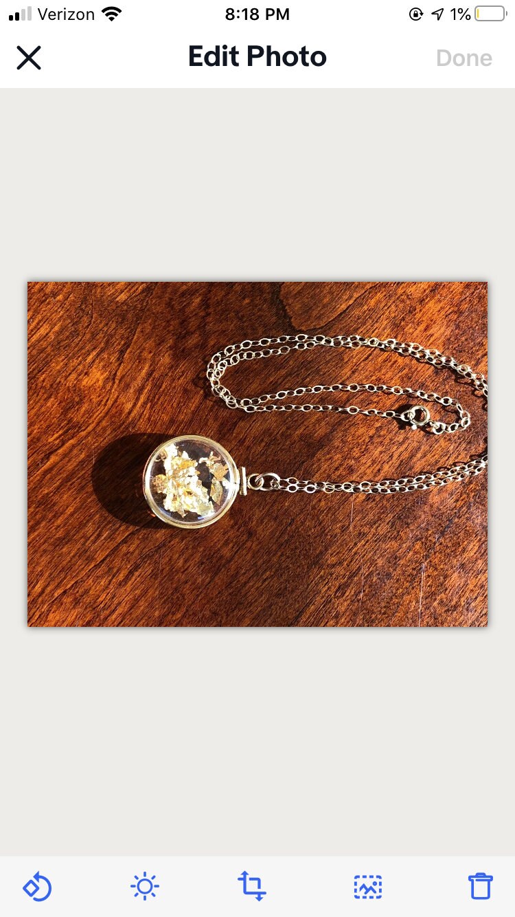Vintage 12k gold filled locket with 23k gold inside hand made necklace
