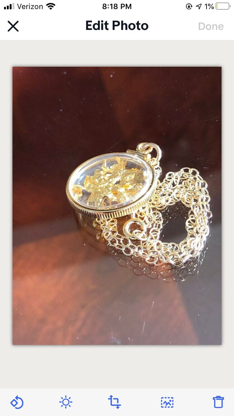 Vintage 12k gold filled locket with 23k gold inside hand made necklace