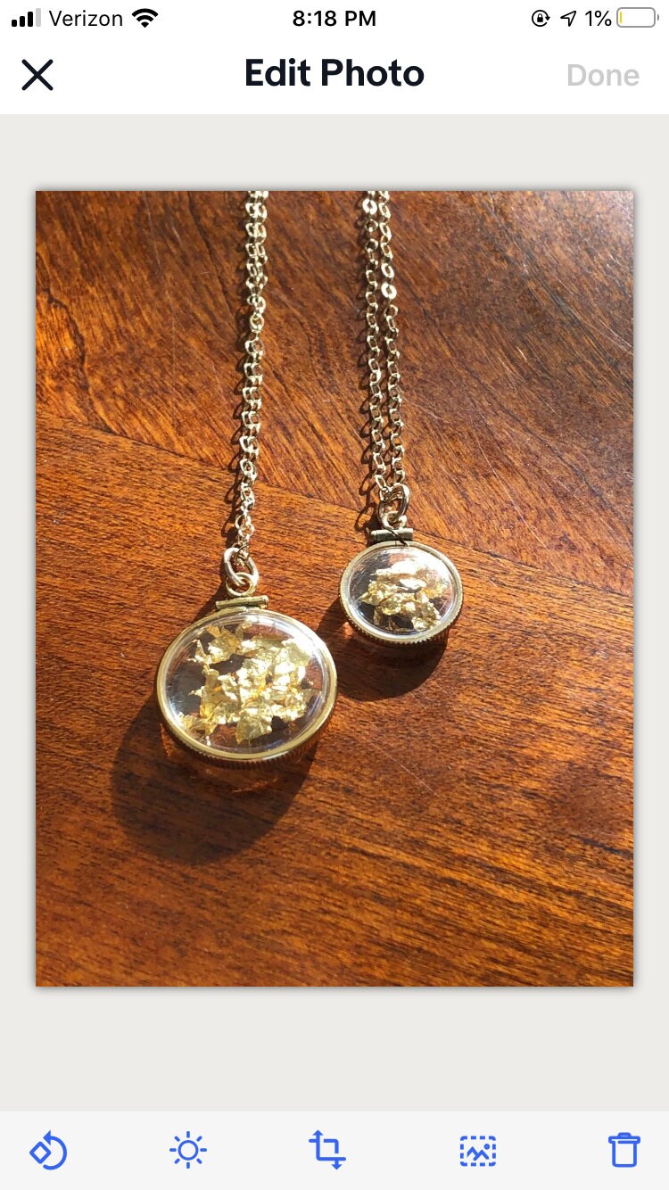 Vintage 12k gold filled locket with 23k gold inside hand made necklace