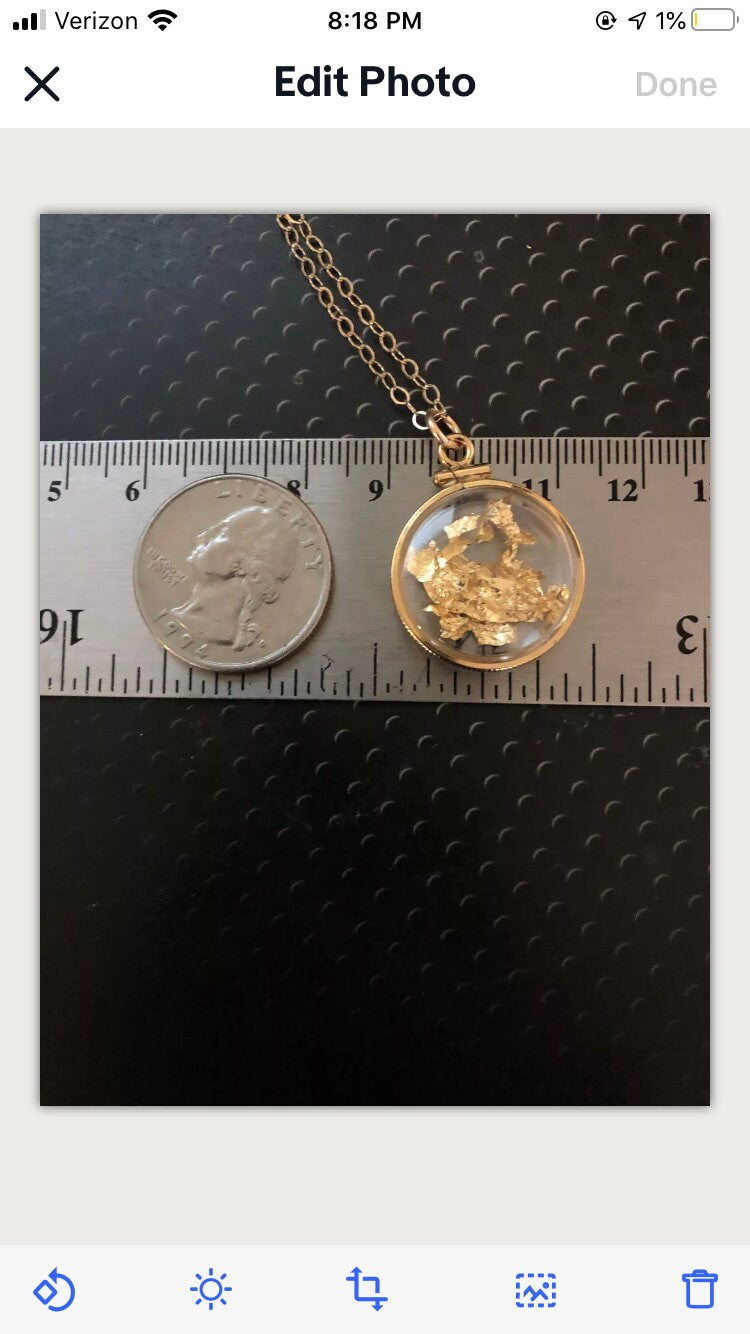 Vintage 12k gold filled locket with 23k gold inside hand made necklace
