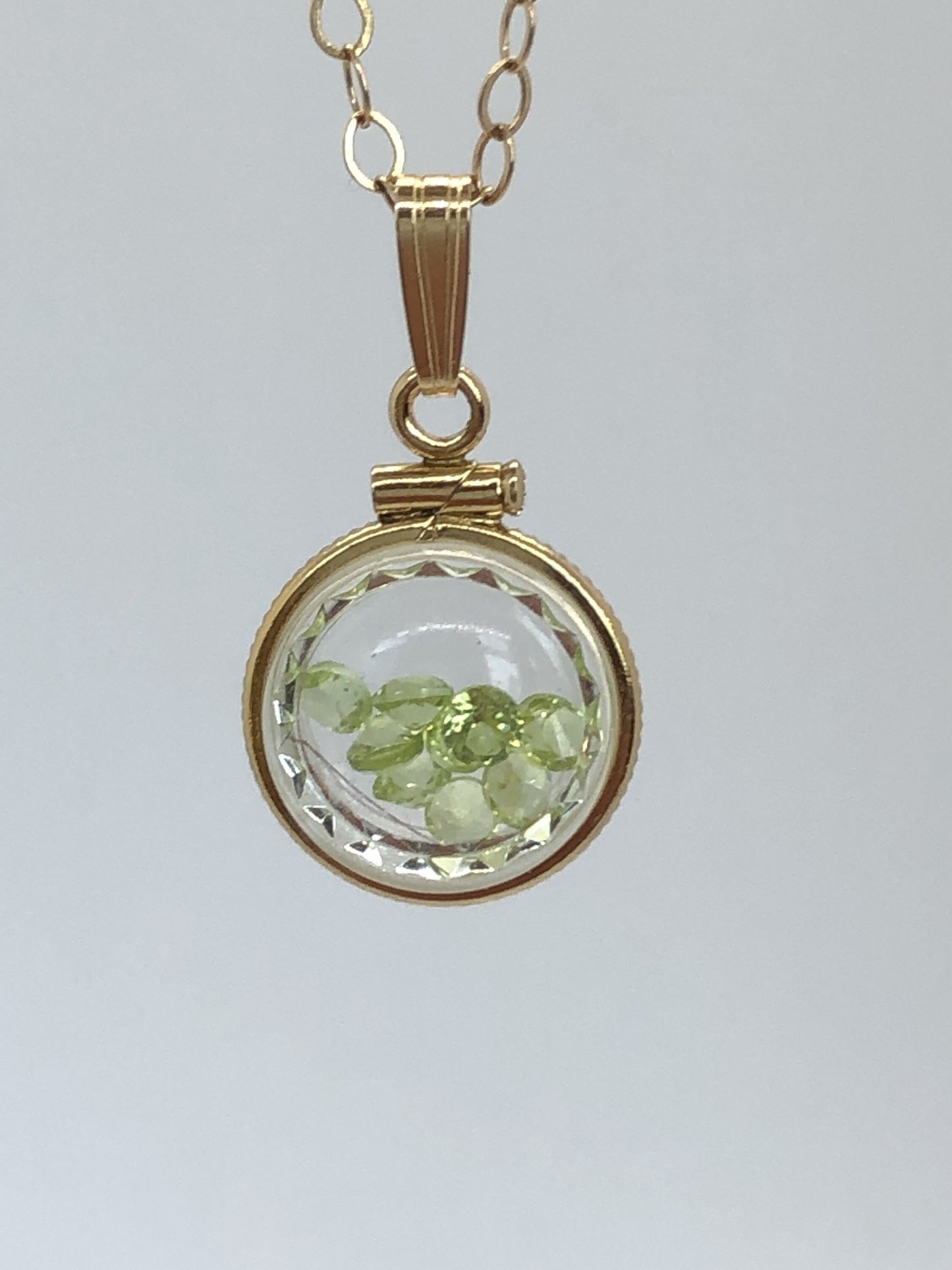 Diamond Edge Empty 12.5 mm Handmade 14k gold filled shaker locket, FREE SCREWDRIVER INCLUDED , waiting for your small treasures