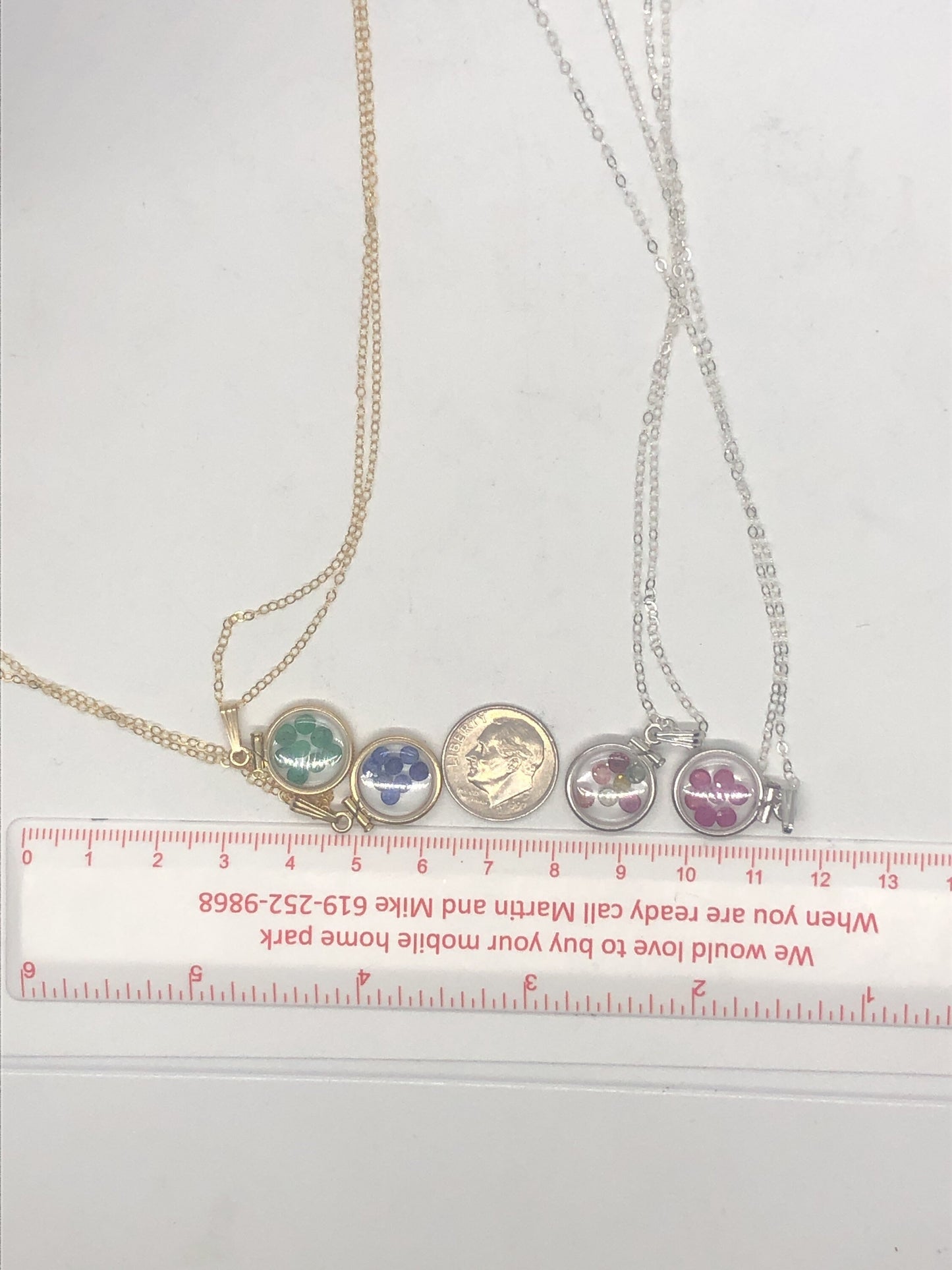 Dainty Mother’s Day Locket 14k GF or silver w/ your choice of beautiful birthstones, custom created by YOU
