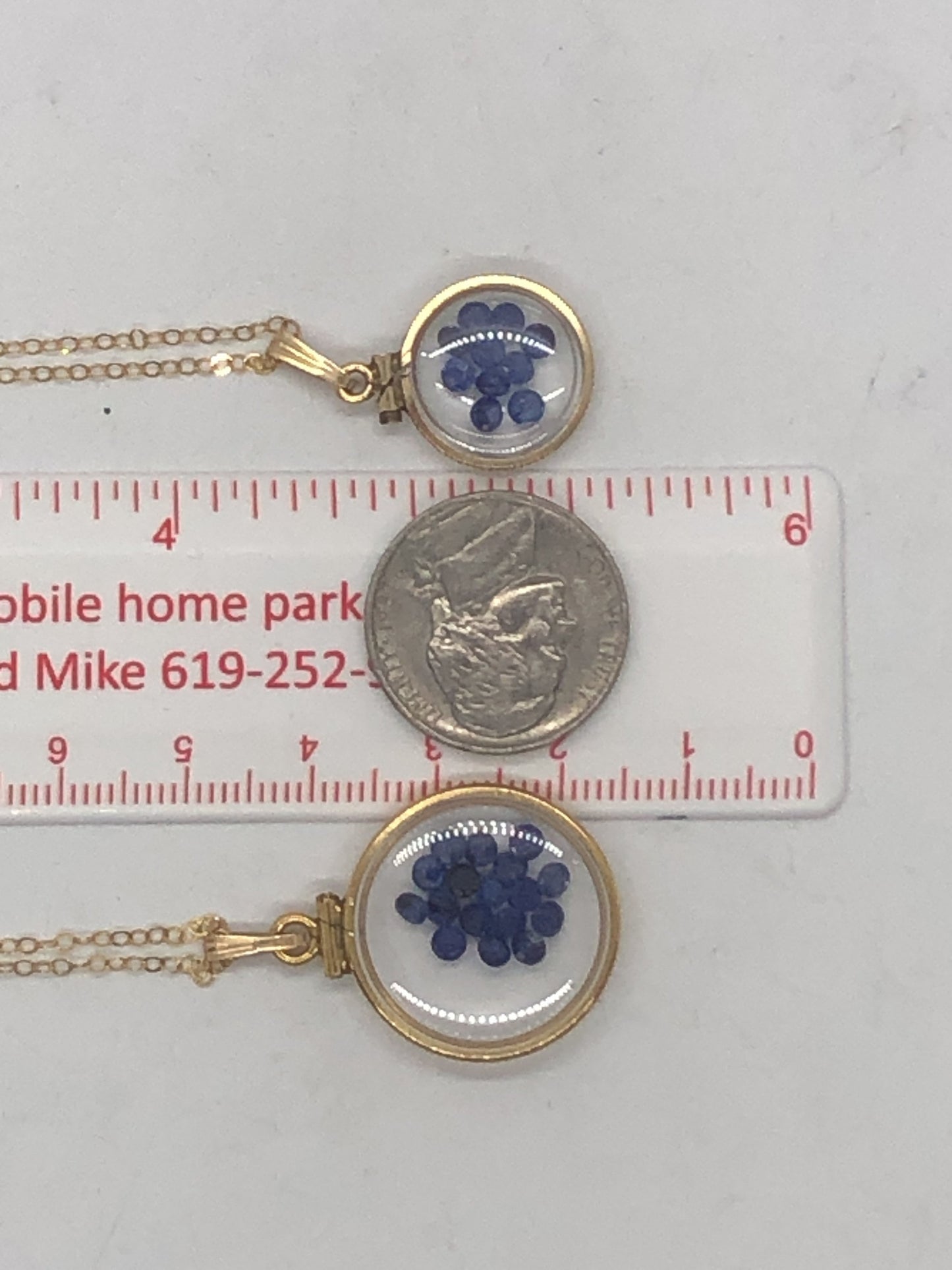 Vintage Sapphire shaker Locket 12k gold filled, 50 year old New Stock, 20mm or 15 mm September Birthstone, Mother's Day