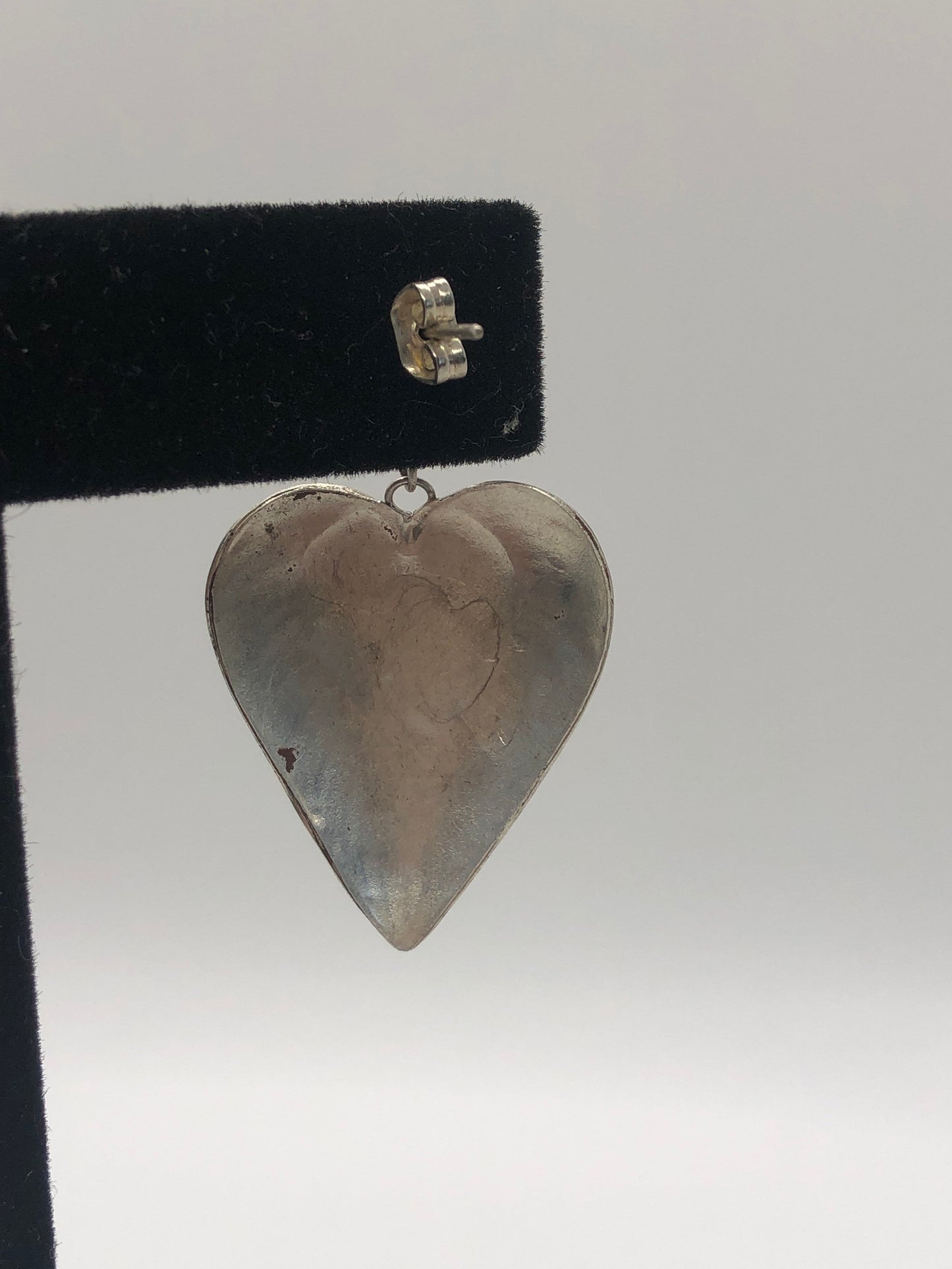 Vintage Handmade Sterling Silver and Gold Wash Earrings Indonesia, Vintage old stock, Beautiful