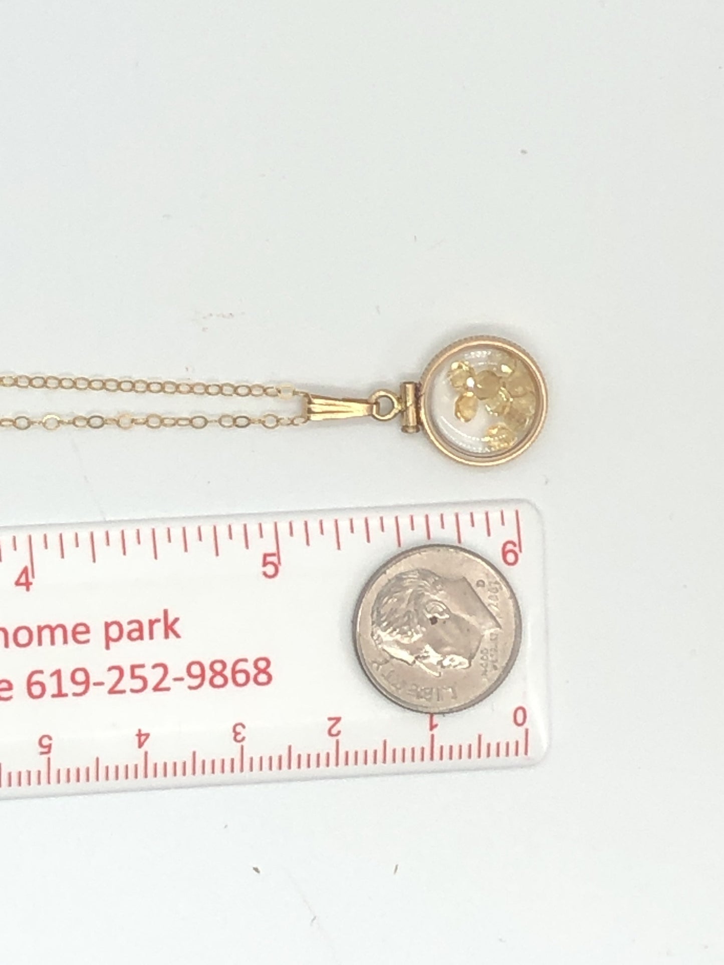 Diminutive handmade 12.5mm Citrine Shaker Locket 14k gold or Sterling silver filled with beautiful November Birthstone 0.9 TCW