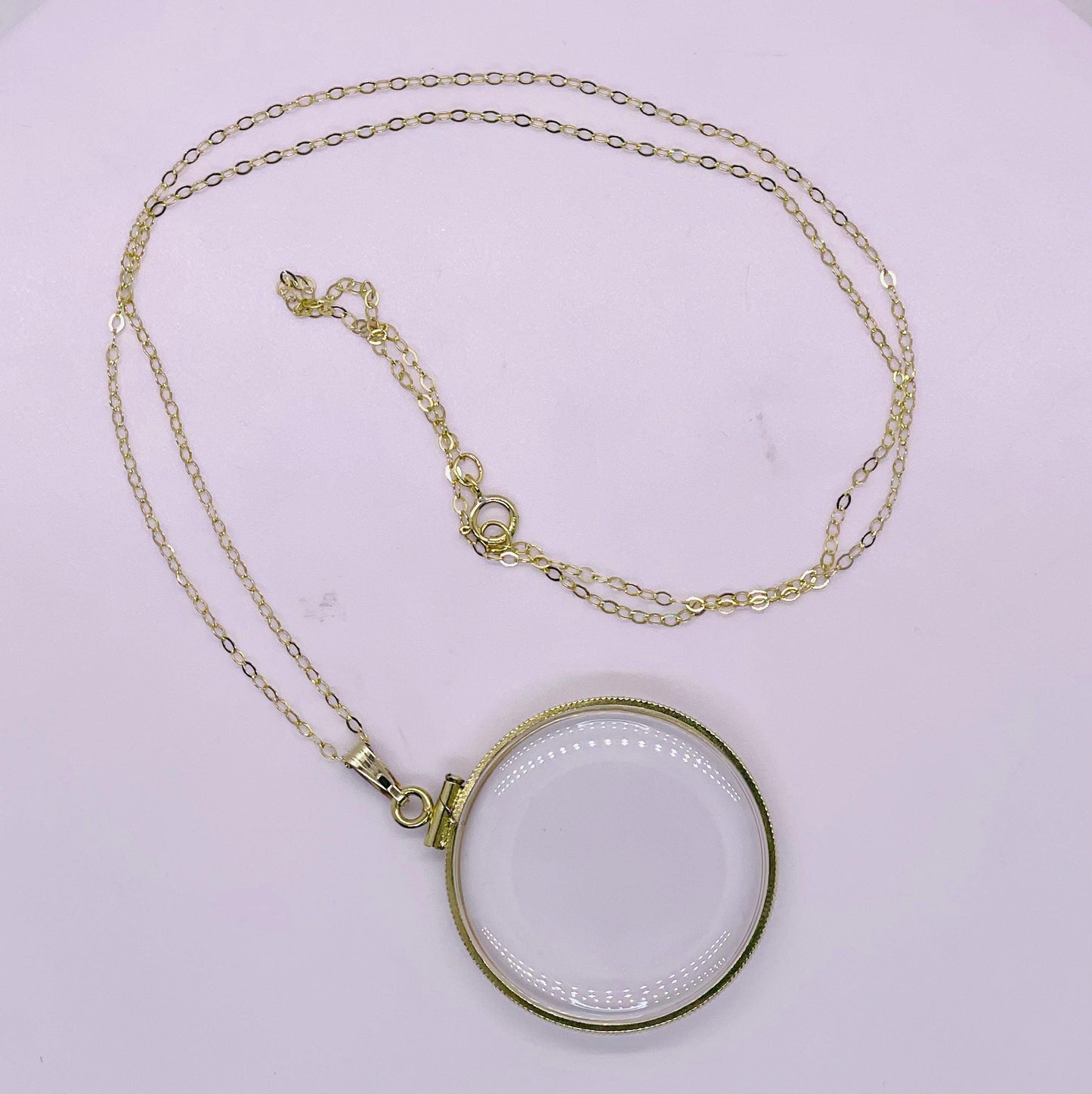 Empty Customizable 32mm Handmade 14k Gold Filled Shaker Locket Necklace w/ Free Screwdriver Waiting For Your Little Treasures