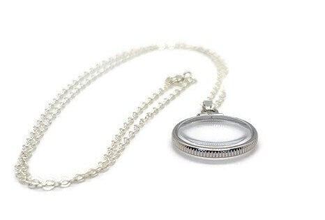 Dime Sized Empty Customizable Handmade Sterling Silver Shaker Locket Necklace w/ Free Screwdriver Waiting For small treasure. Free Gift Box