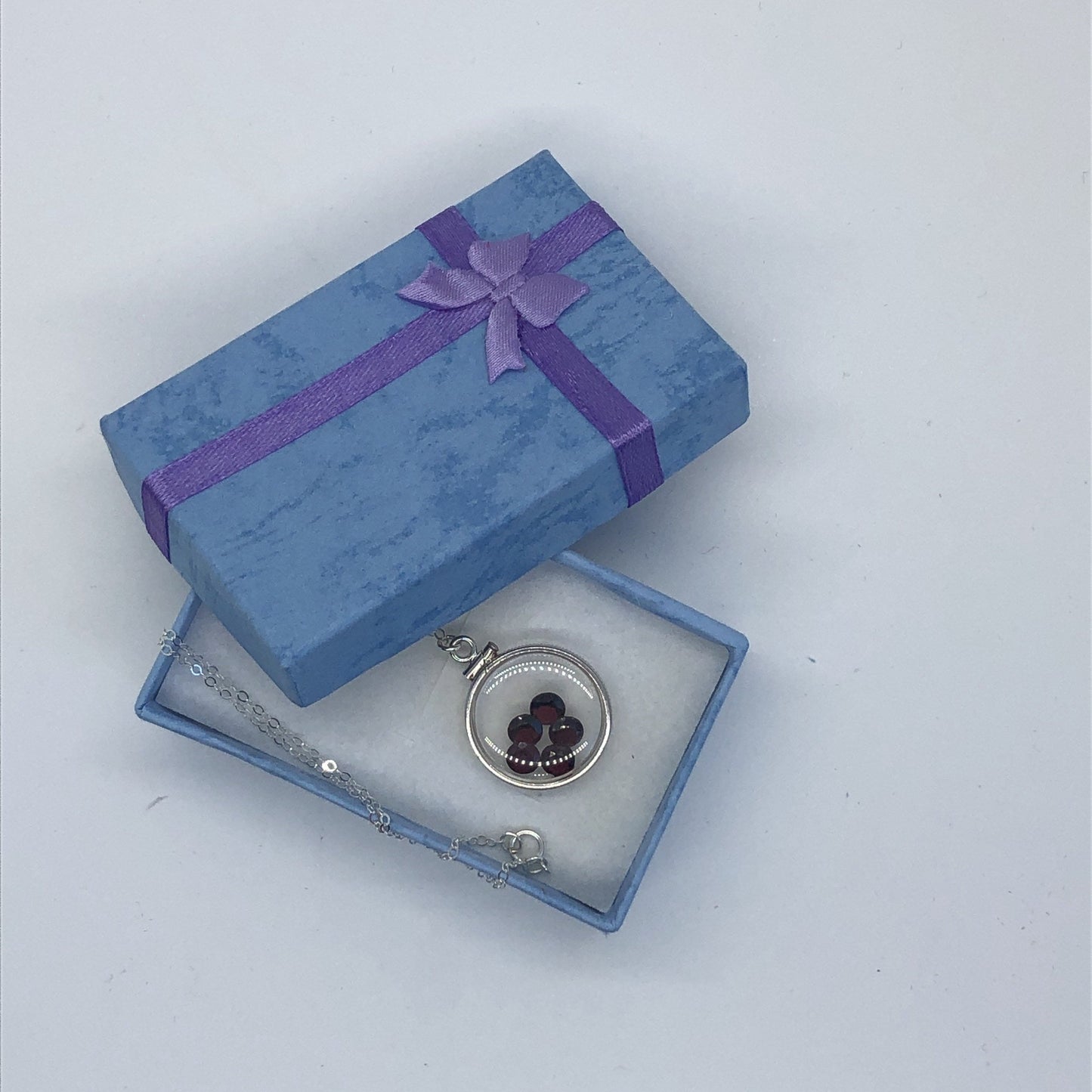 Handmade Garnet Silver Shaker Locket w/ 3.55 CTW genuine garnets. January Birthstone. Customize one for your Mother's Day! Just ask me