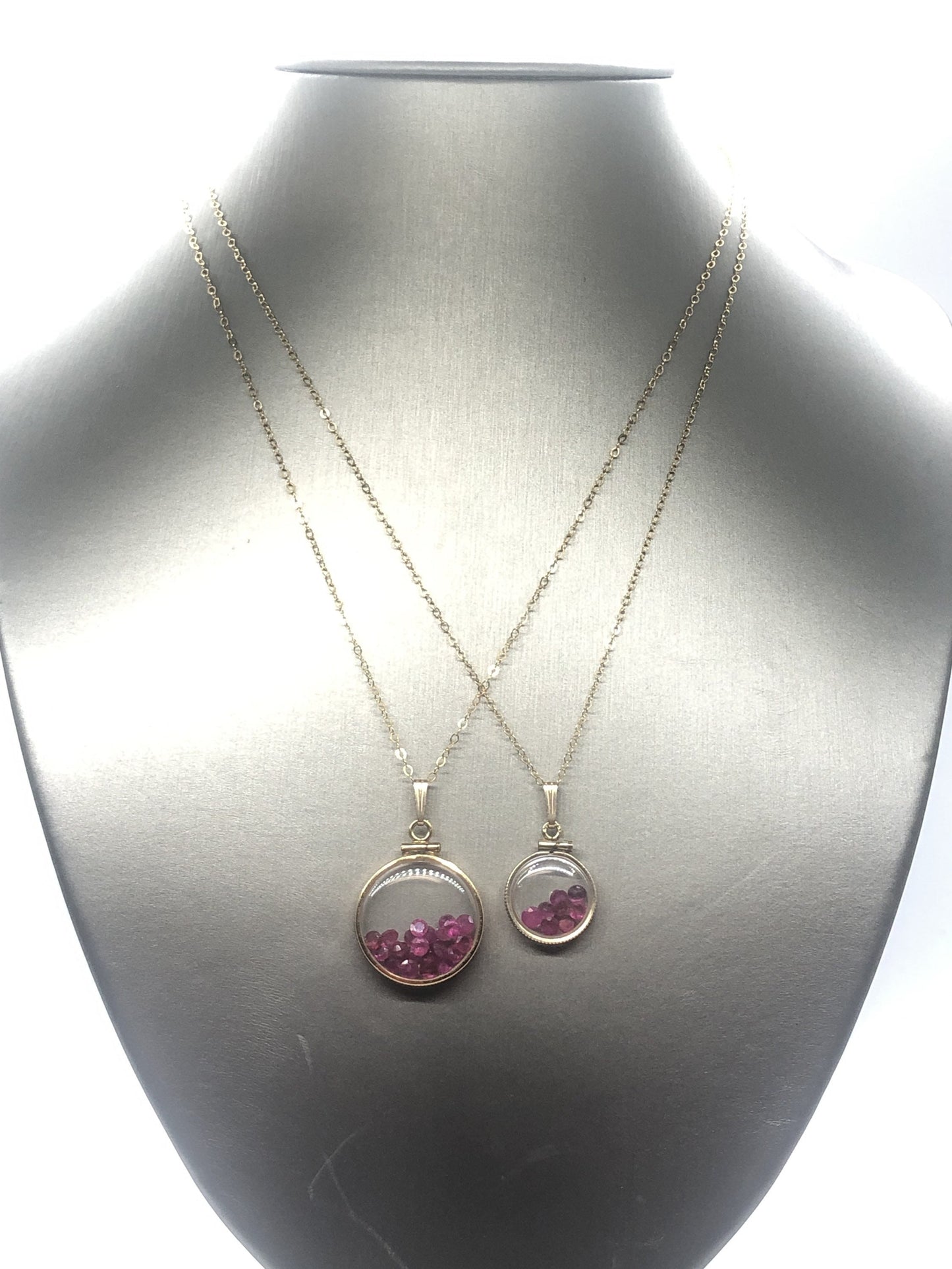 Vintage Ruby shaker Locket 12k gold filled, 50 year old New Stock, 20mm or 15 mm July birthstone, gift for Mother's Day