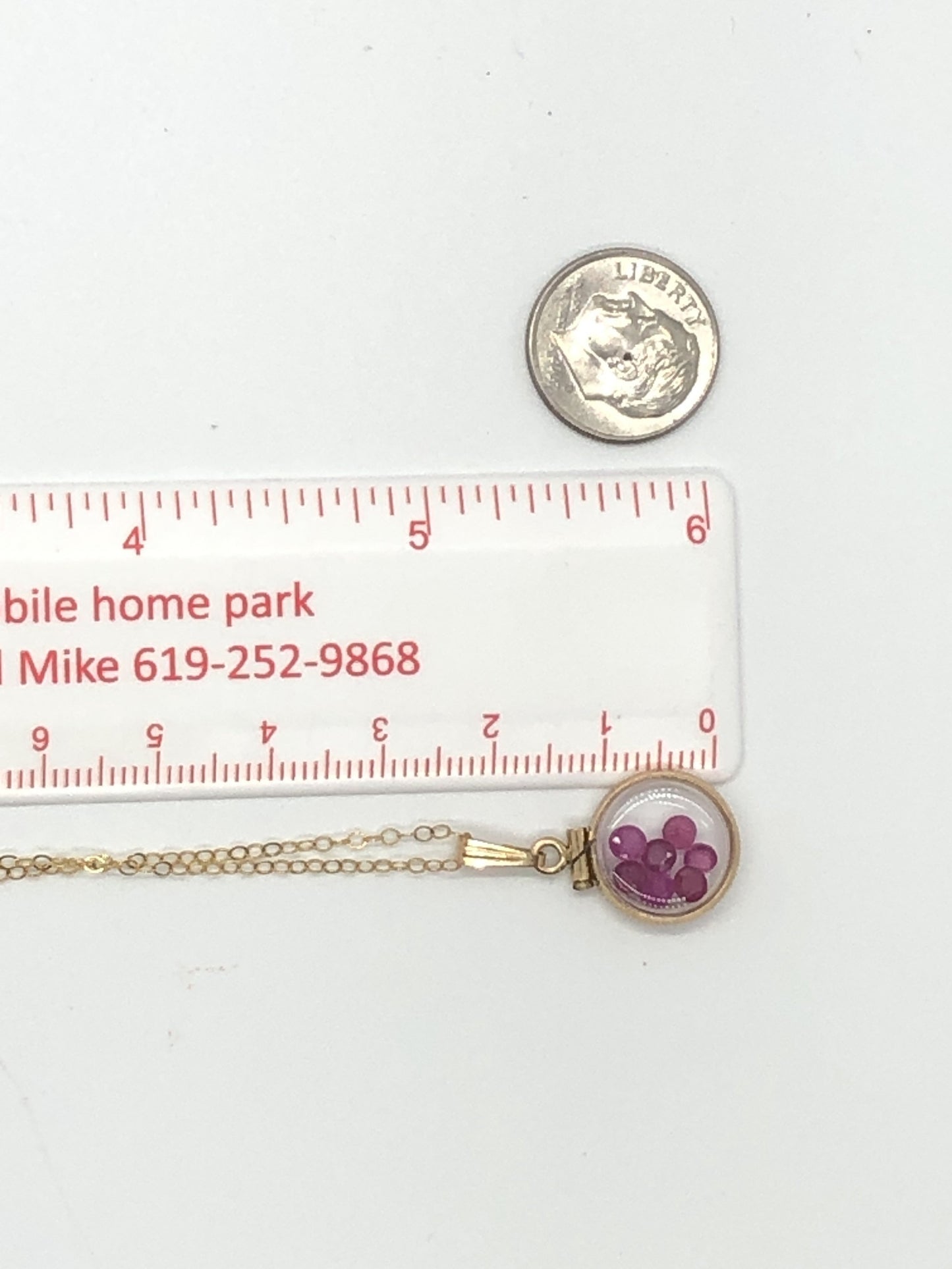 Handmade Ruby Shaker Locket 14k gold filled or silver silver with beautiful July Birthstone, 1.26 TCW