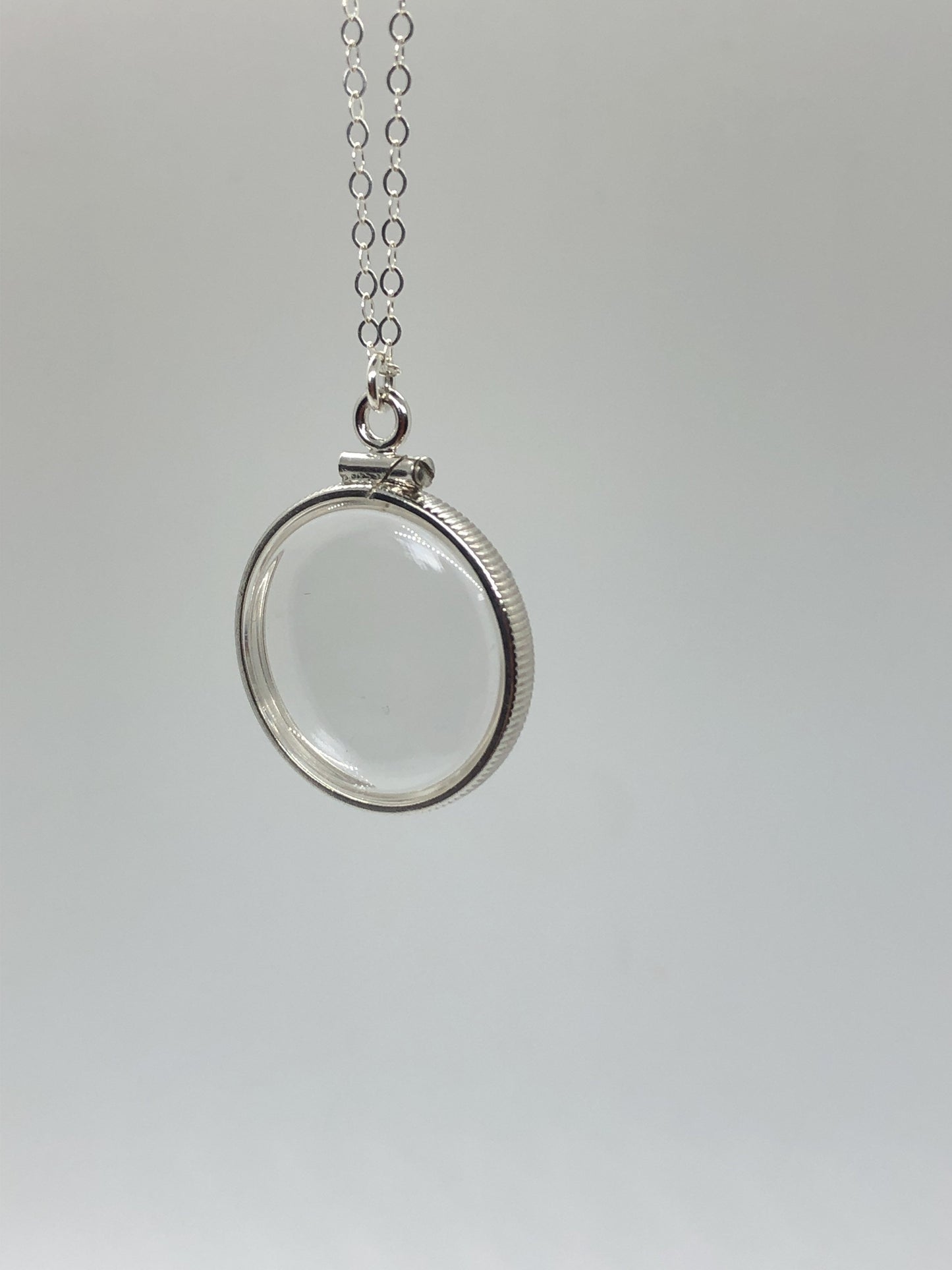 Empty 20mm Handmade sterling silver shaker locket, Free Locket Screwdriver INCLUDED , waiting for your little treasures, with chain