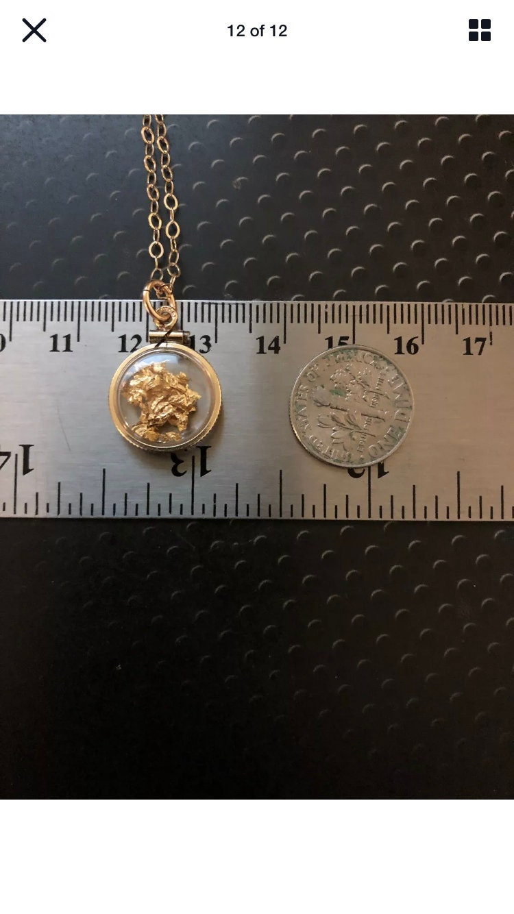 Vintage 12k gold filled locket with 23k gold inside hand made necklace