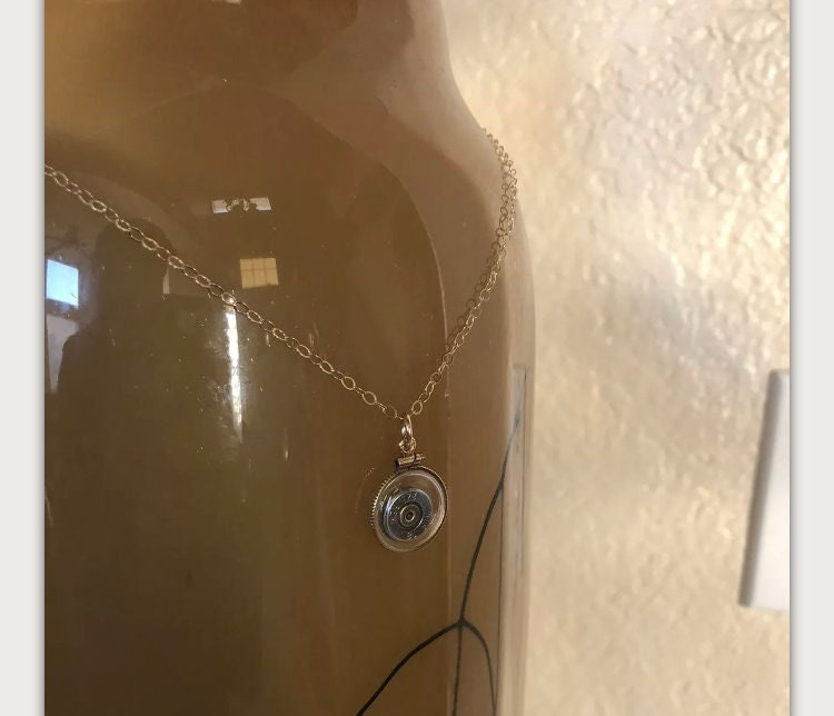 223 bullet necklace,Vintage 12k gold filled locket