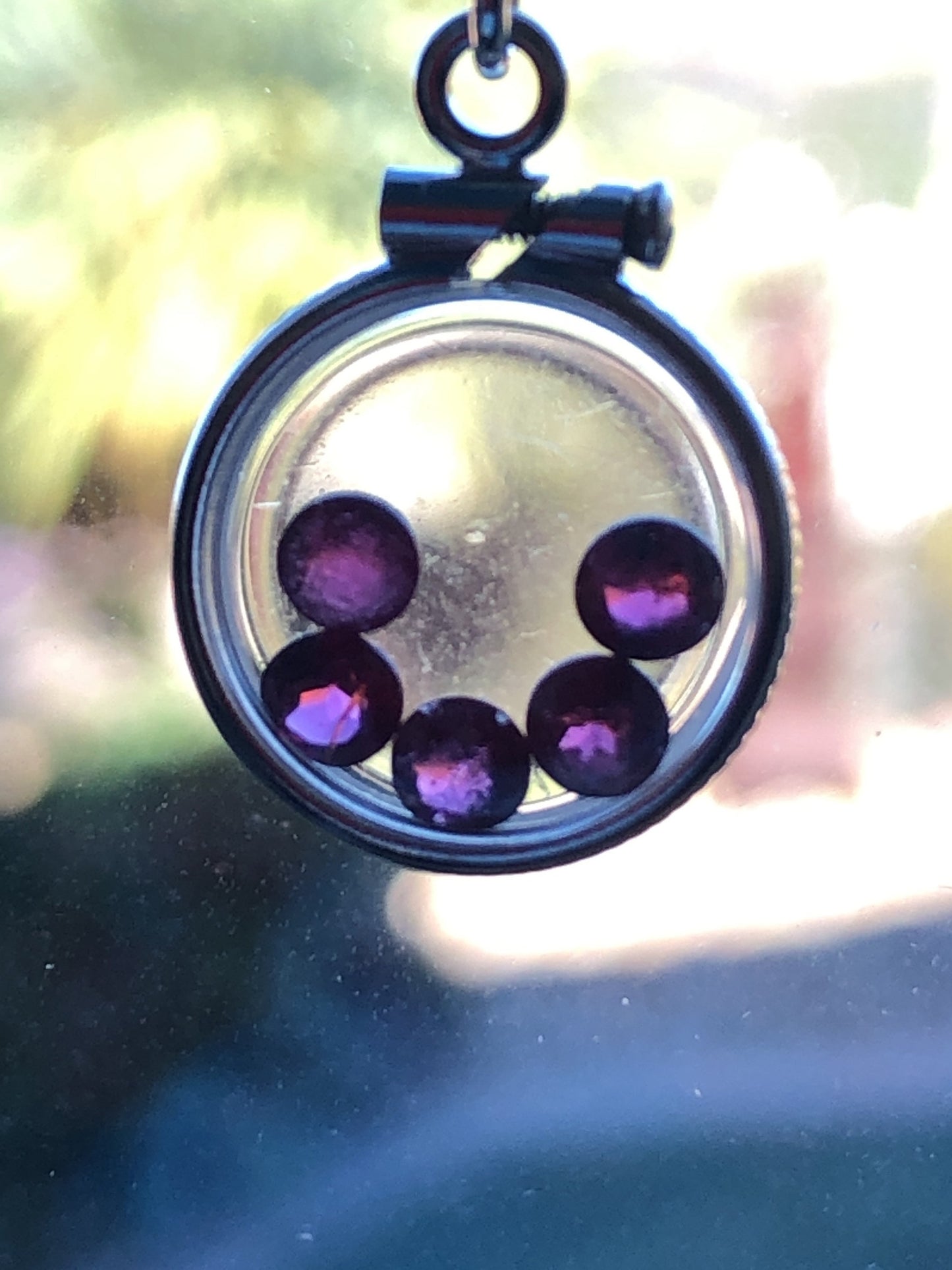 Dainty Handmade Garnet Sterling Silver Shaker locket w/.91 TCW beautiful gems, January birthstone customize one for your Mother's Day ask me