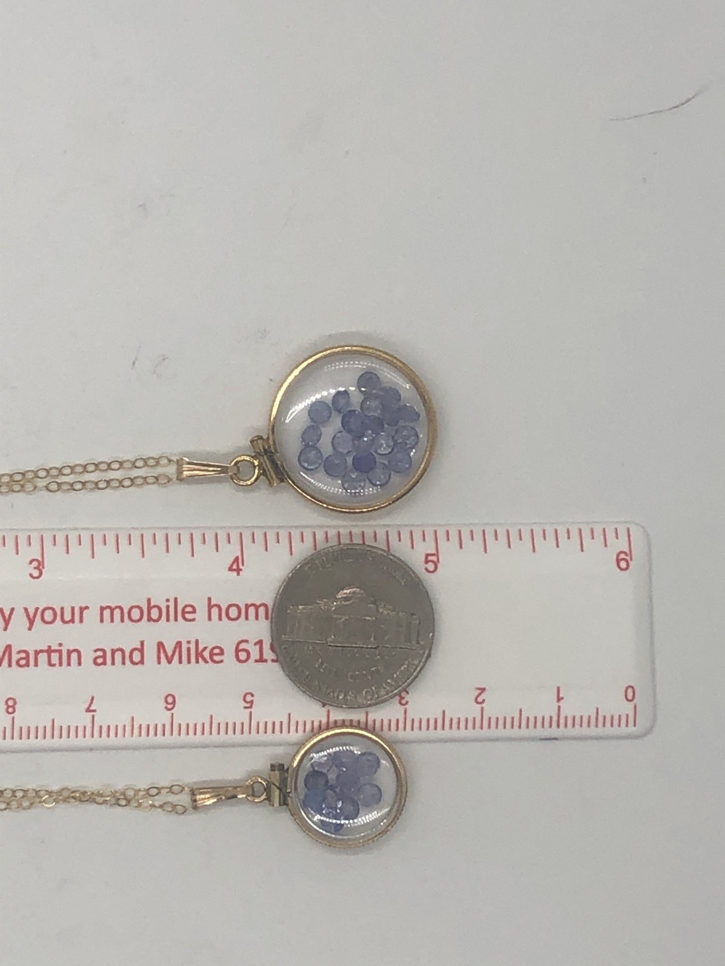Vintage Tanzanite shaker Locket 14k gold filled, 50 year old New Stock, 20mm or 15 mm Customize one for your Mother's Day