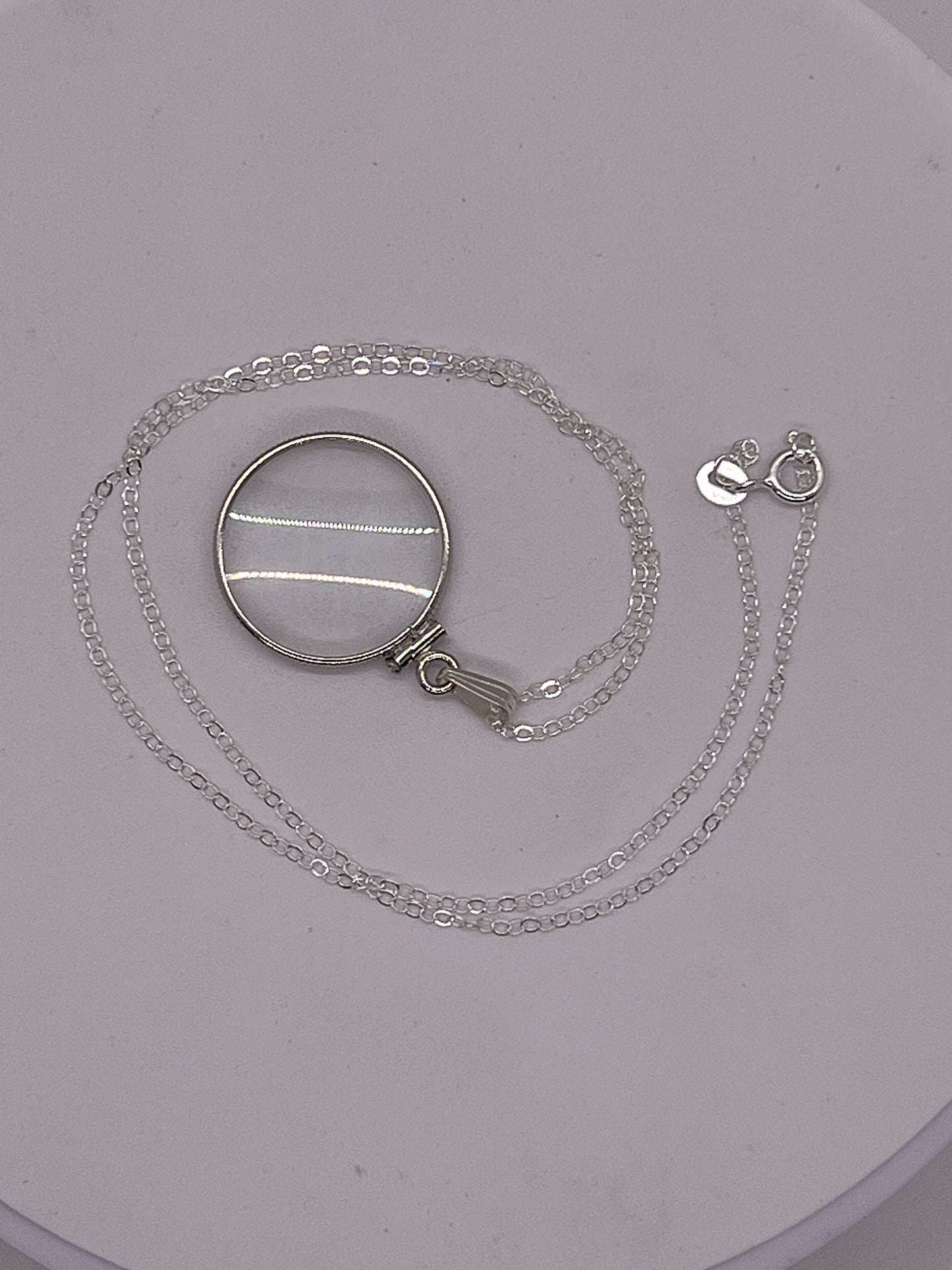 Empty Glass 20mm Handmade Sterling Silver shaker Locket, Ashes, sand, gems, hair, flowers, small treasures