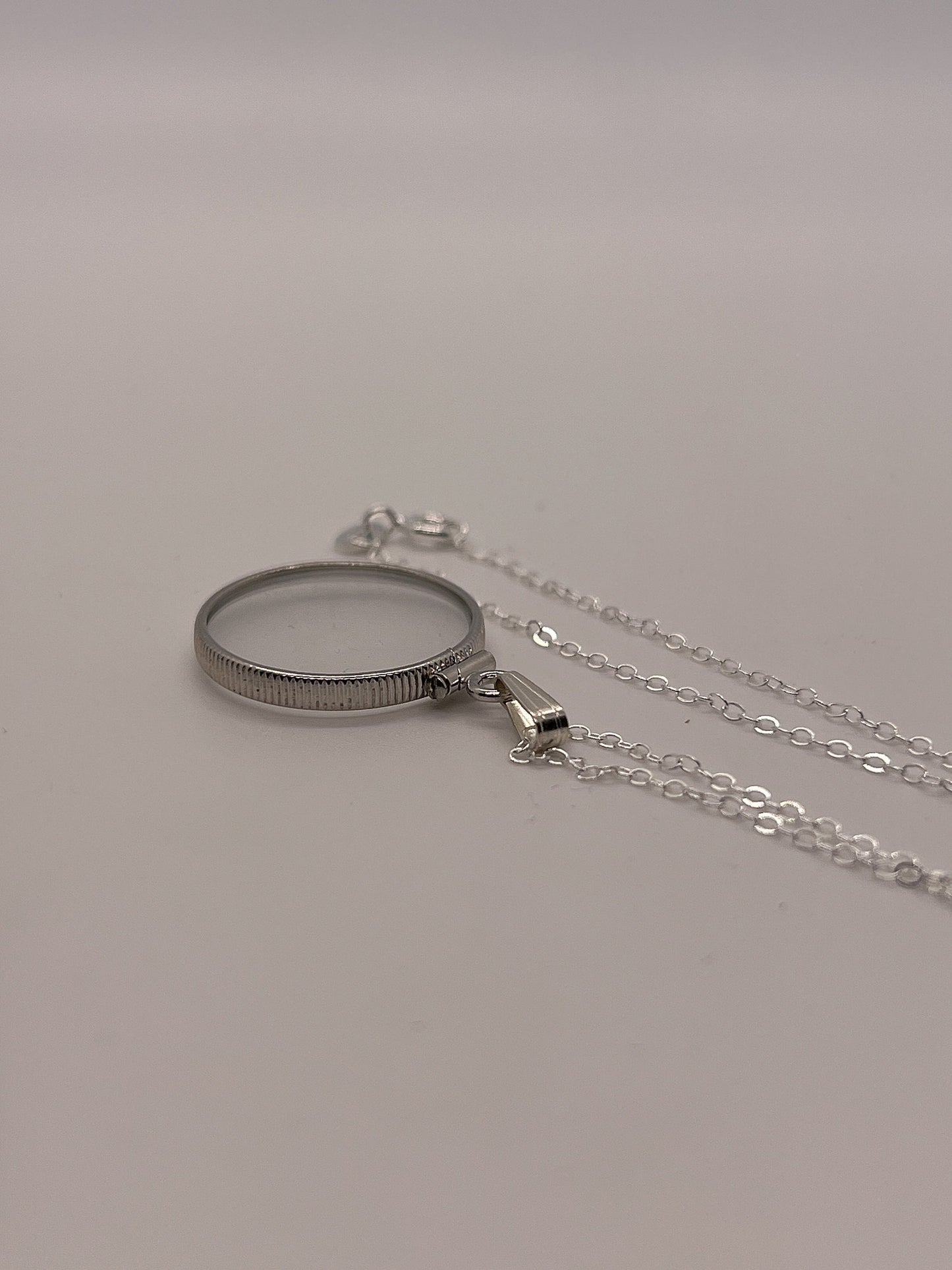 Empty Glass 20mm Handmade Sterling Silver shaker Locket, Ashes, sand, gems, hair, flowers, small treasures