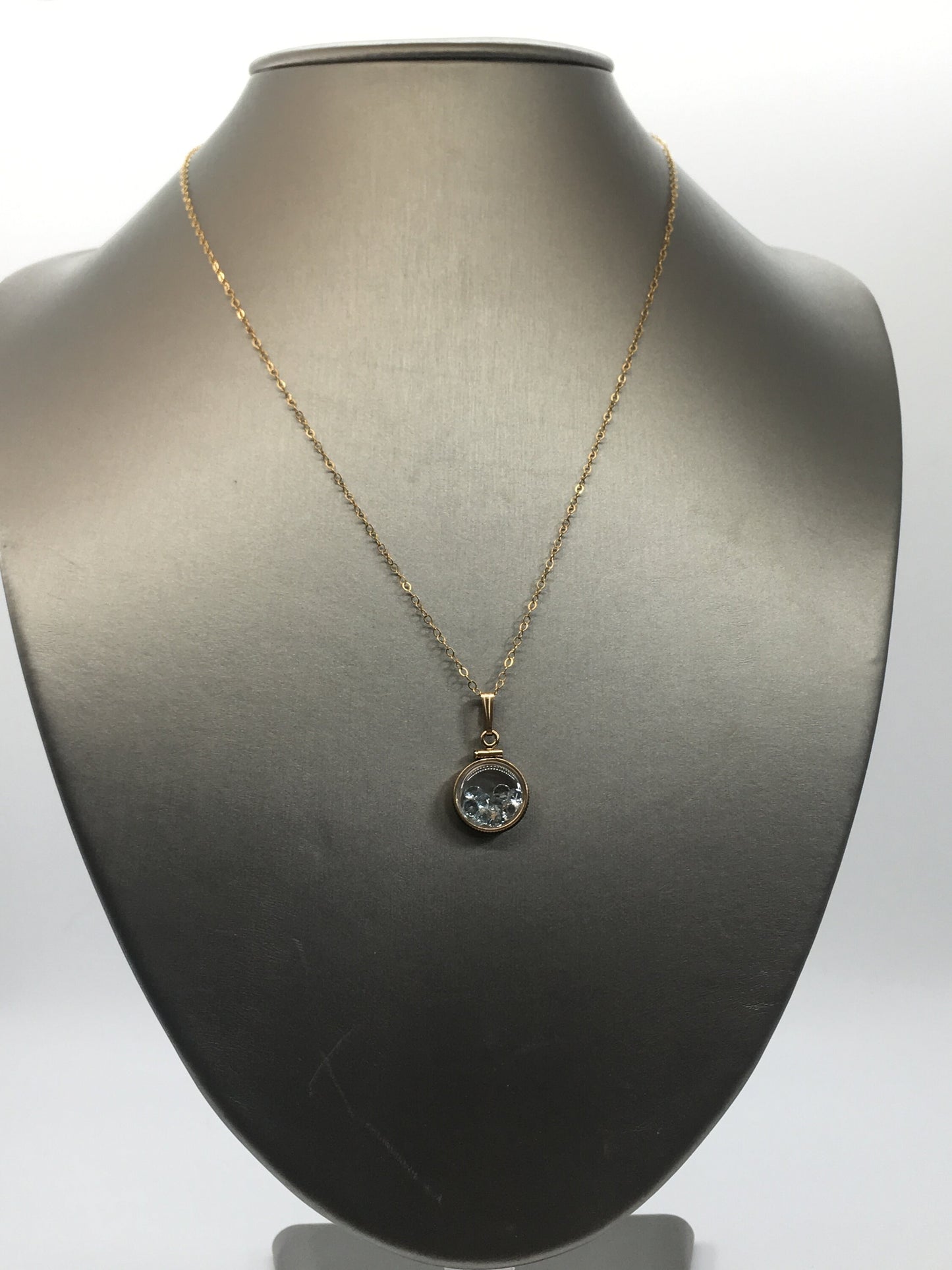 Diminutive Topaz Shaker Locket 14k gold filled or Sterling Silver with beautiful November Birthstone 0.9 TCW