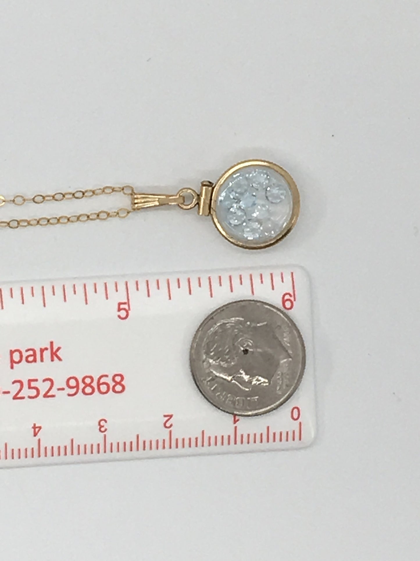 Diminutive Topaz Shaker Locket 14k gold filled or Sterling Silver with beautiful November Birthstone 0.9 TCW