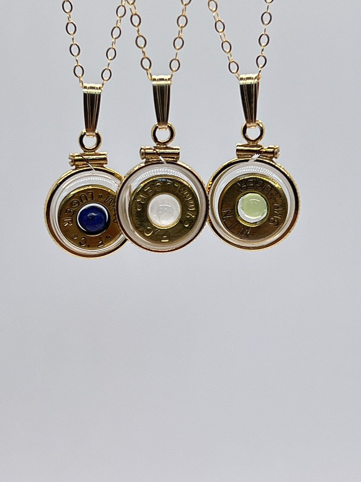 Customizable Handmade 9mm bullet 14k gold filled bullet locket GEMS UNIQUE
