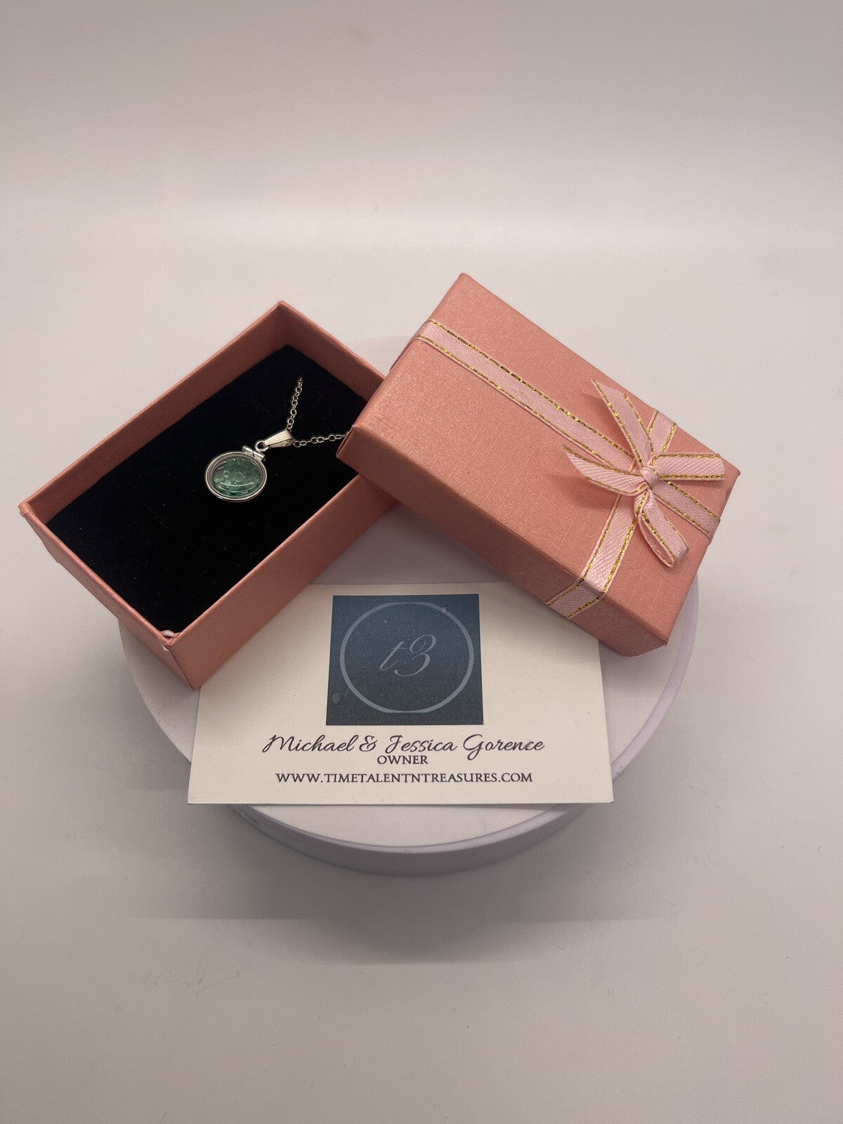 Diminutive Silver Tourmaline Shaker Locket Lucite, October Birthstone. 1.6 TCW