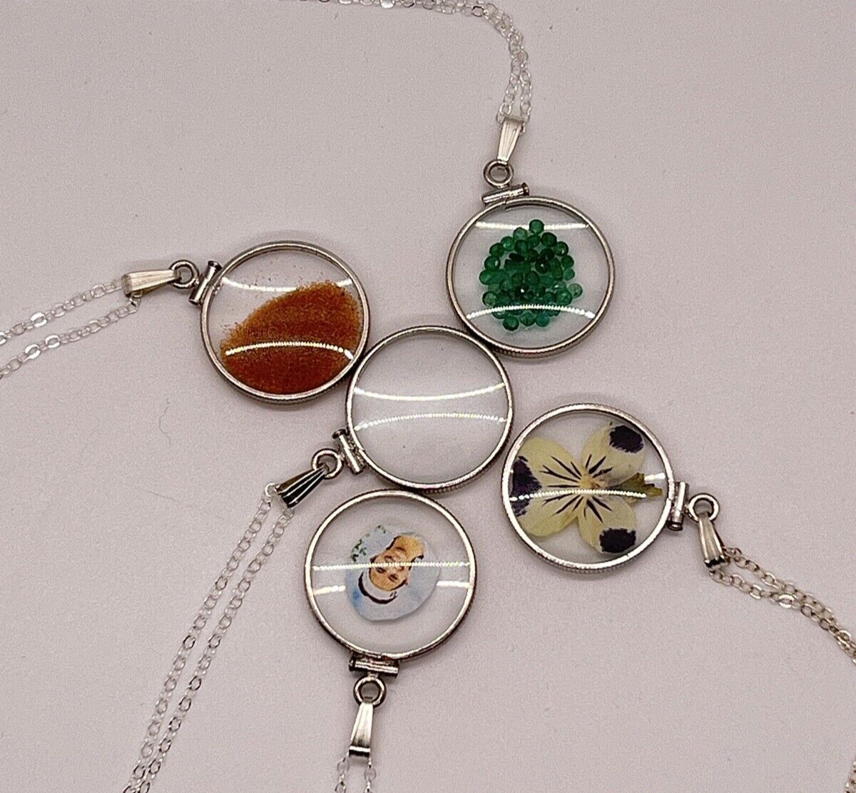 Sterling silver 20mm Empty Glass Shaker locket, free tool