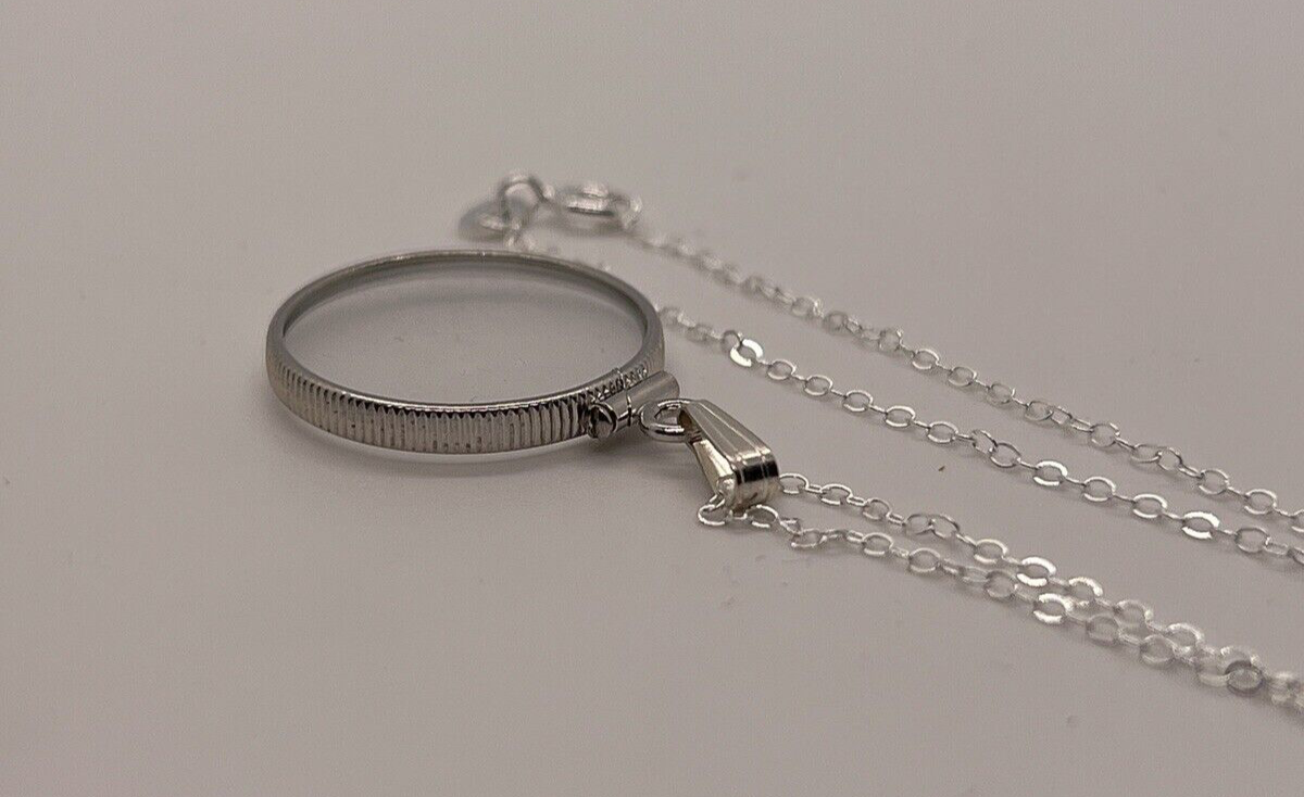Sterling silver 20mm Empty Glass Shaker locket, free tool