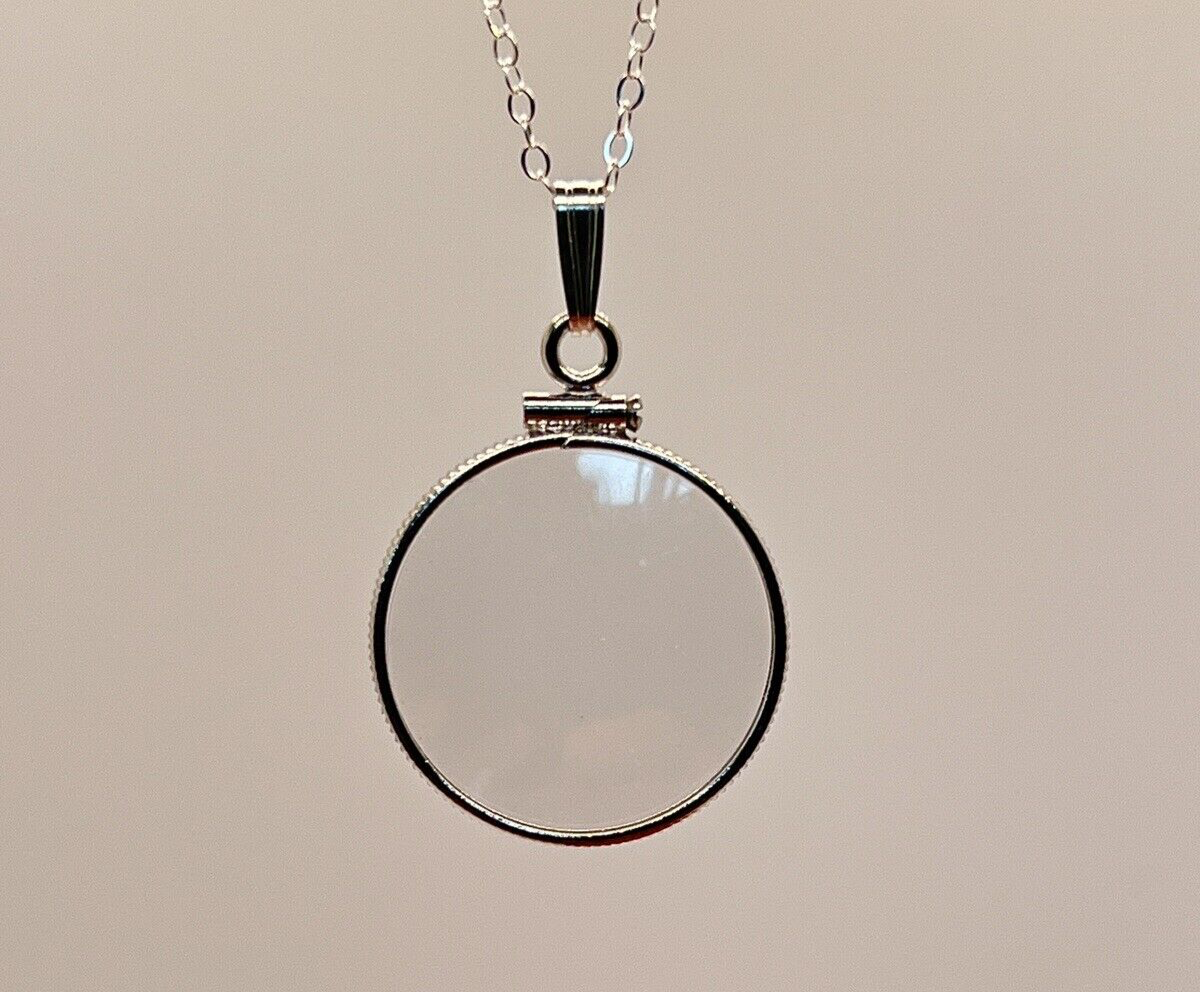 Sterling silver 20mm Empty Glass Shaker locket, free tool