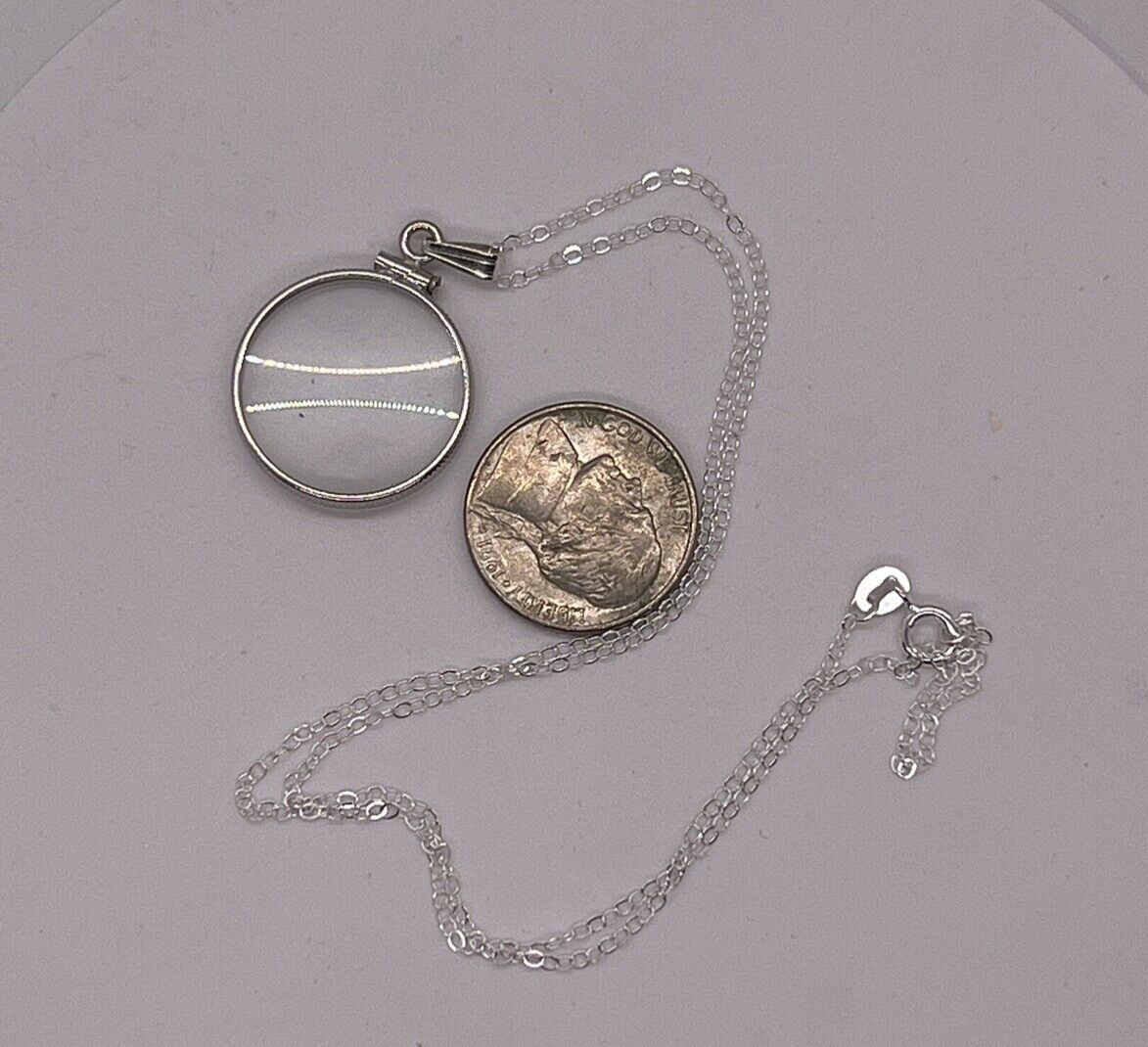 Sterling silver 20mm Empty Glass Shaker locket, free tool