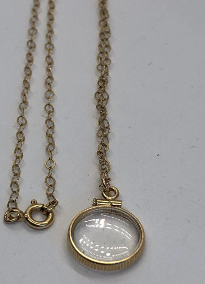 Empty Shaker locket 12.5mn , 14k gold filled with chain, free tool