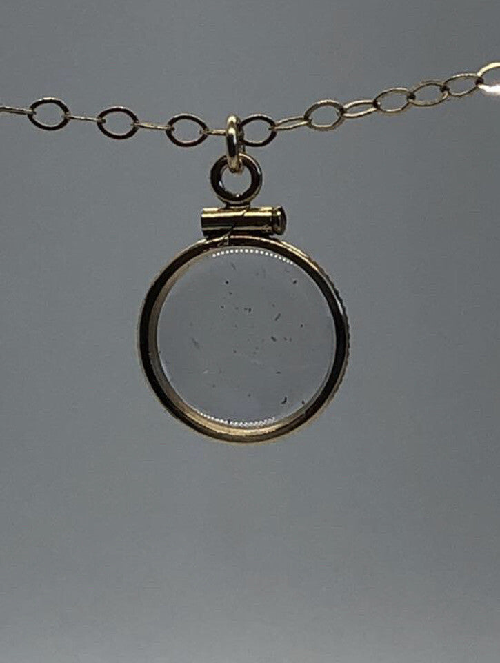 Empty Shaker locket 12.5mn , 14k gold filled with chain, free tool