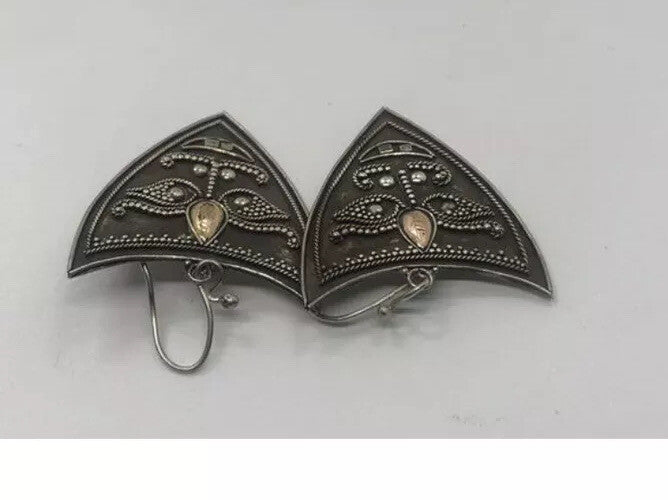 Handmade Sterling silver Dangle Earrings Indonesia, Vintage old stock, Beautiful