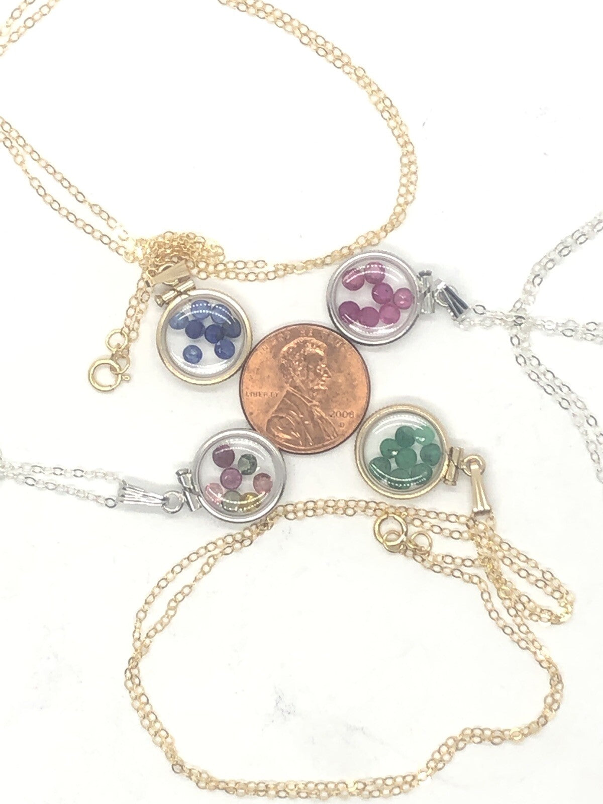 Diminutive Mother’s Day gem Shaker Lockets: You choose the locket and the GEMS