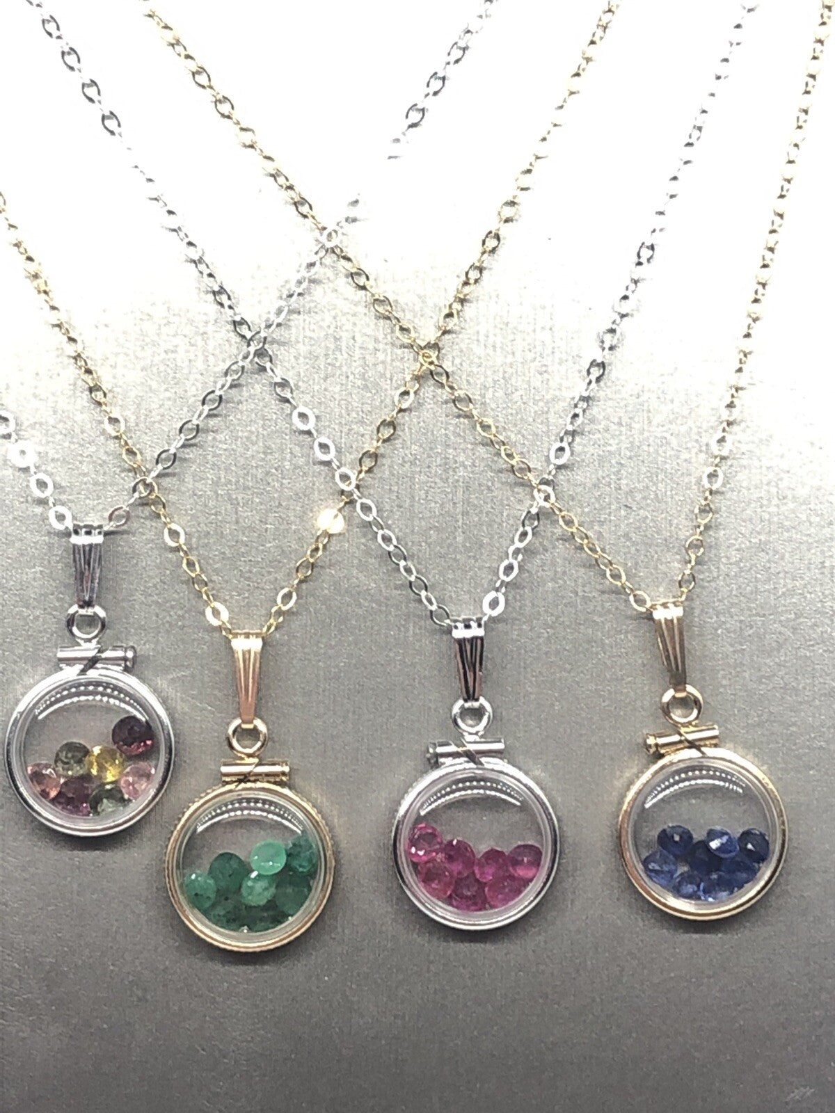 Diminutive Mother’s Day gem Shaker Lockets: You choose the locket and the GEMS