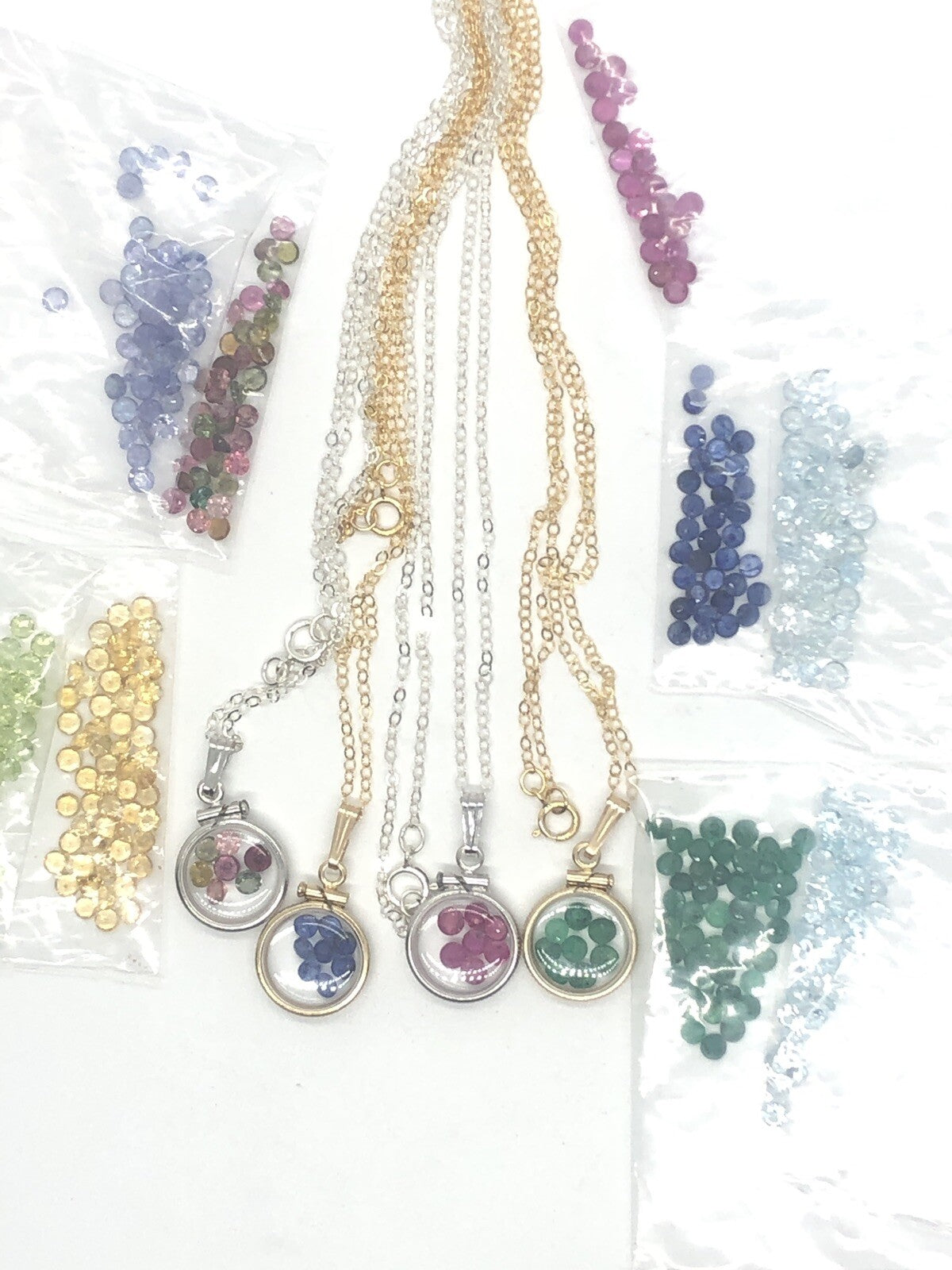 Diminutive Mother’s Day gem Shaker Lockets: You choose the locket and the GEMS