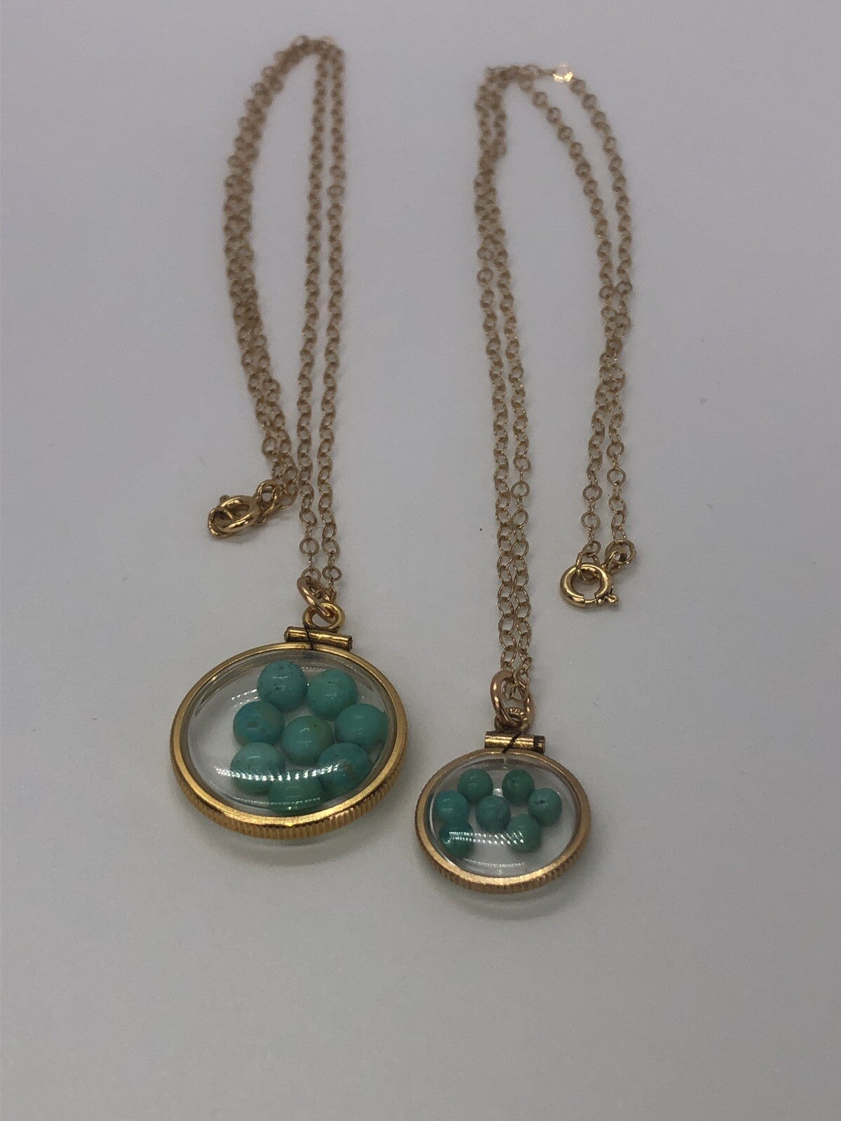 Vintage 12k gold filled Shaker Locket with Beautiful Turquoise Cabochons