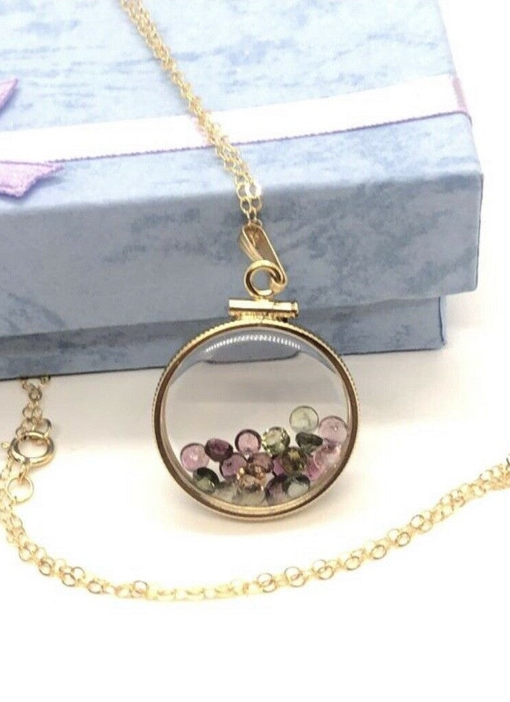 Custom made Mother’s Day Shaker Locket. Choose your own birthstones and Locket