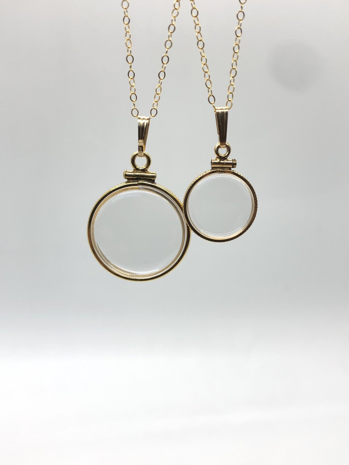 Empty Vintage 12k gold filled Shaker Lockets 50 year old new stock 15, 20 mm