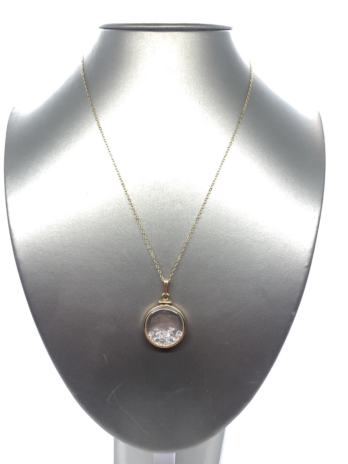 Handmade White Topaz Shaker Locket 14k GF W/ beautiful April Birthstone 2.7 CTW