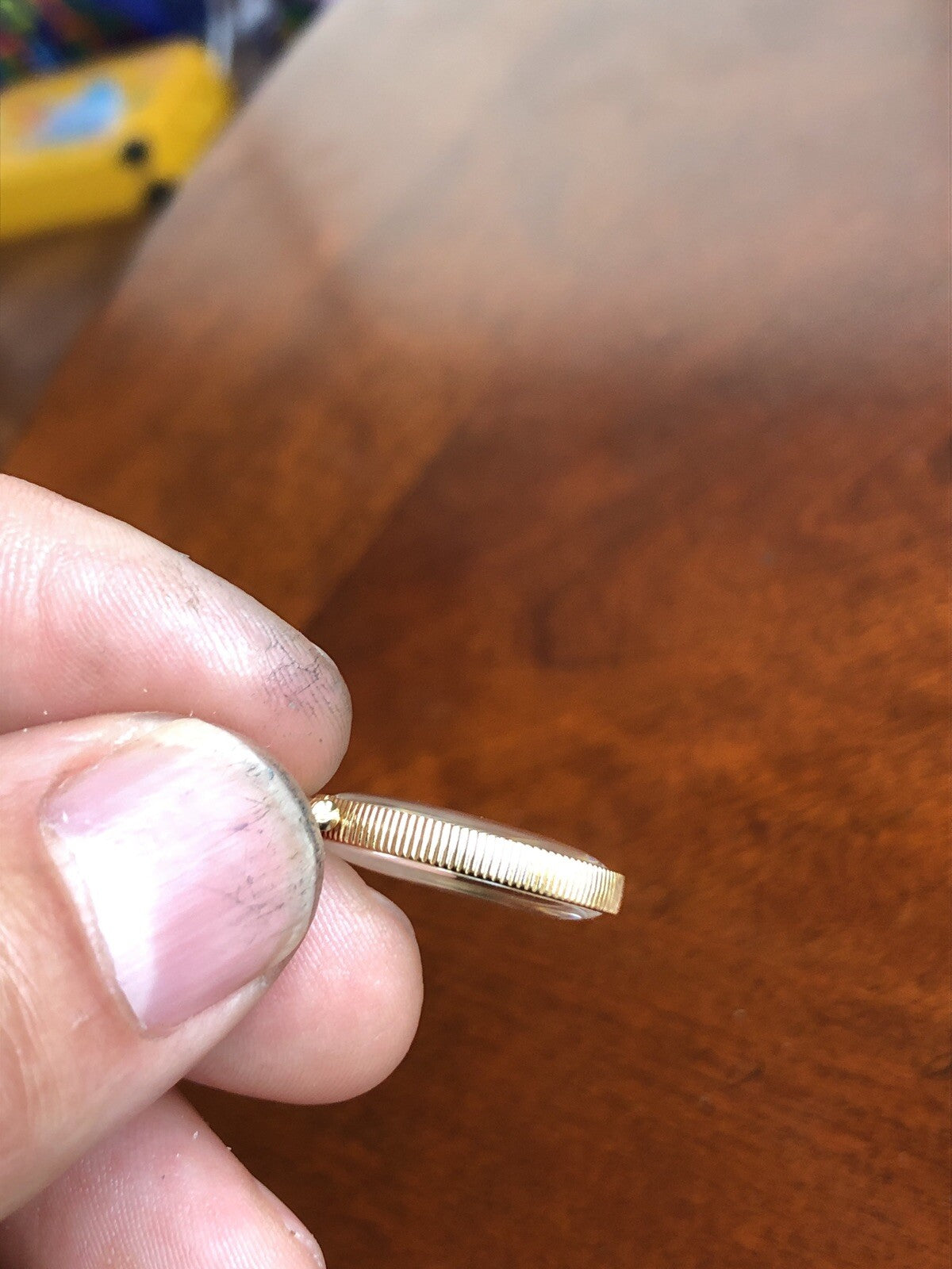 9mm bullet necklace, back to back view locket, 14k gold filled locket-new