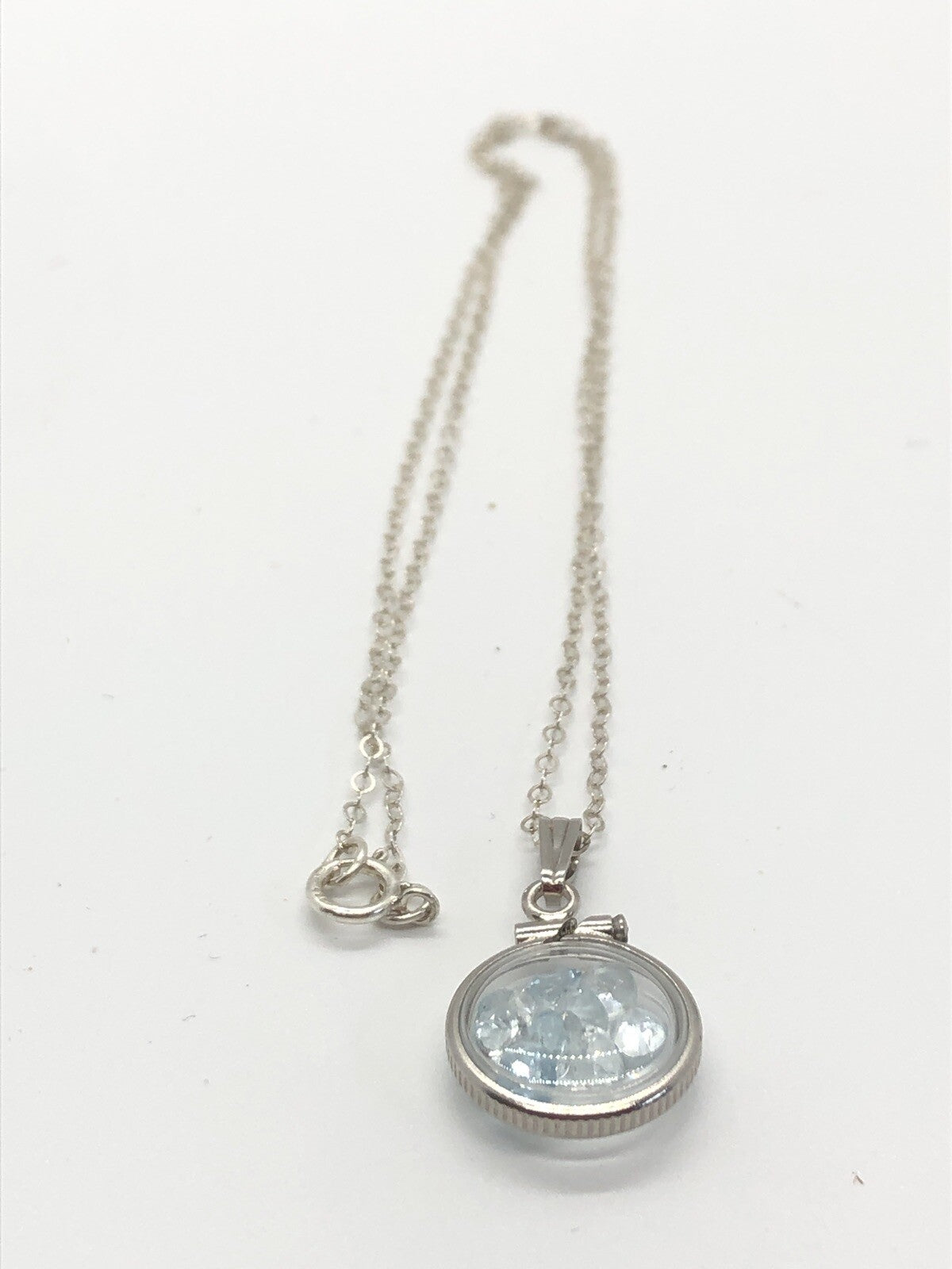 Handmade12.5 mm Aquamarine Shaker Locket 14k GF/ Silver,Custom for Mother’s Day