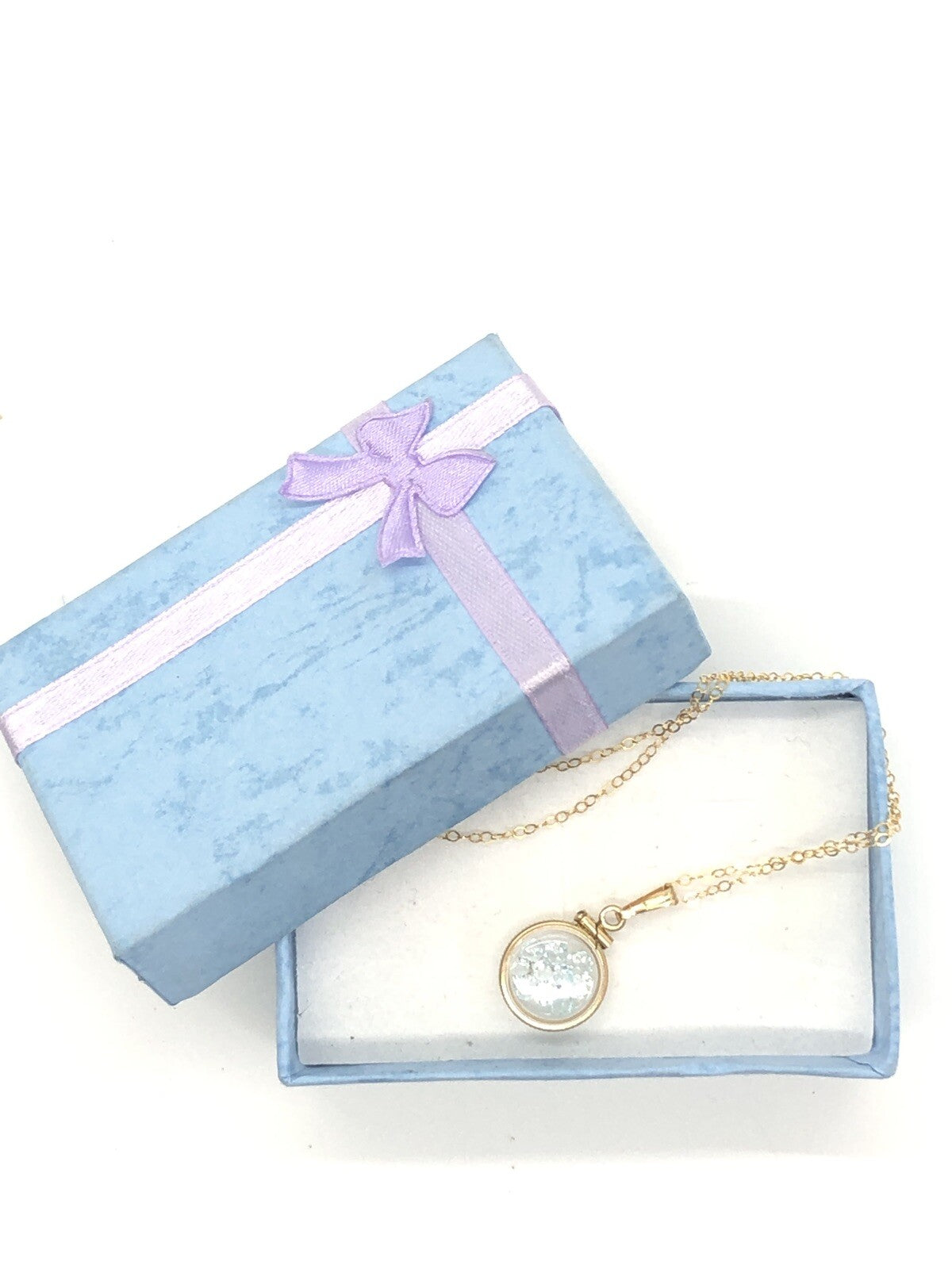 Handmade12.5 mm Aquamarine Shaker Locket 14k GF/ Silver,Custom for Mother’s Day