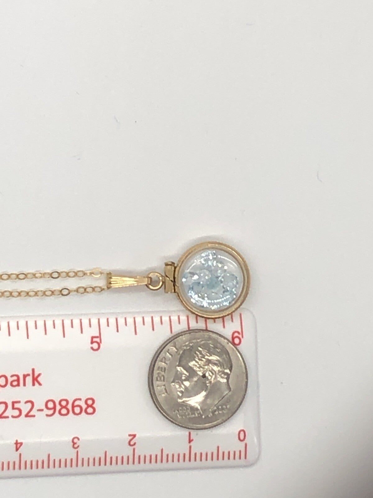 Handmade12.5 mm Aquamarine Shaker Locket 14k GF/ Silver,Custom for Mother’s Day