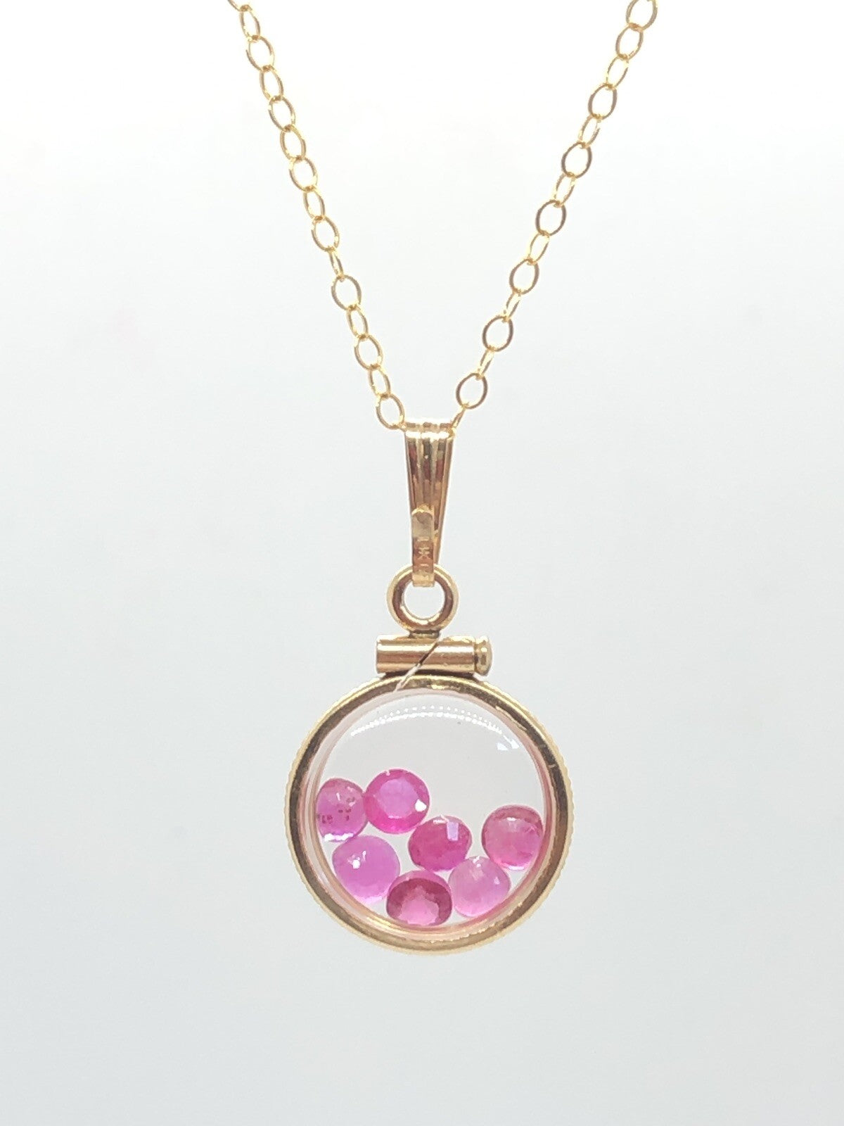 Handmade12.5 mmRuby Shaker Locket 14k GF or Sterling Silver, Custom Mother’s Day