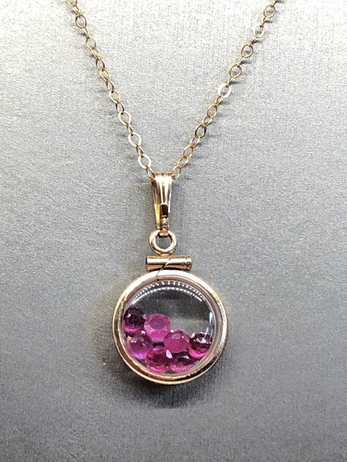 Handmade12.5 mmRuby Shaker Locket 14k GF or Sterling Silver, Custom Mother’s Day